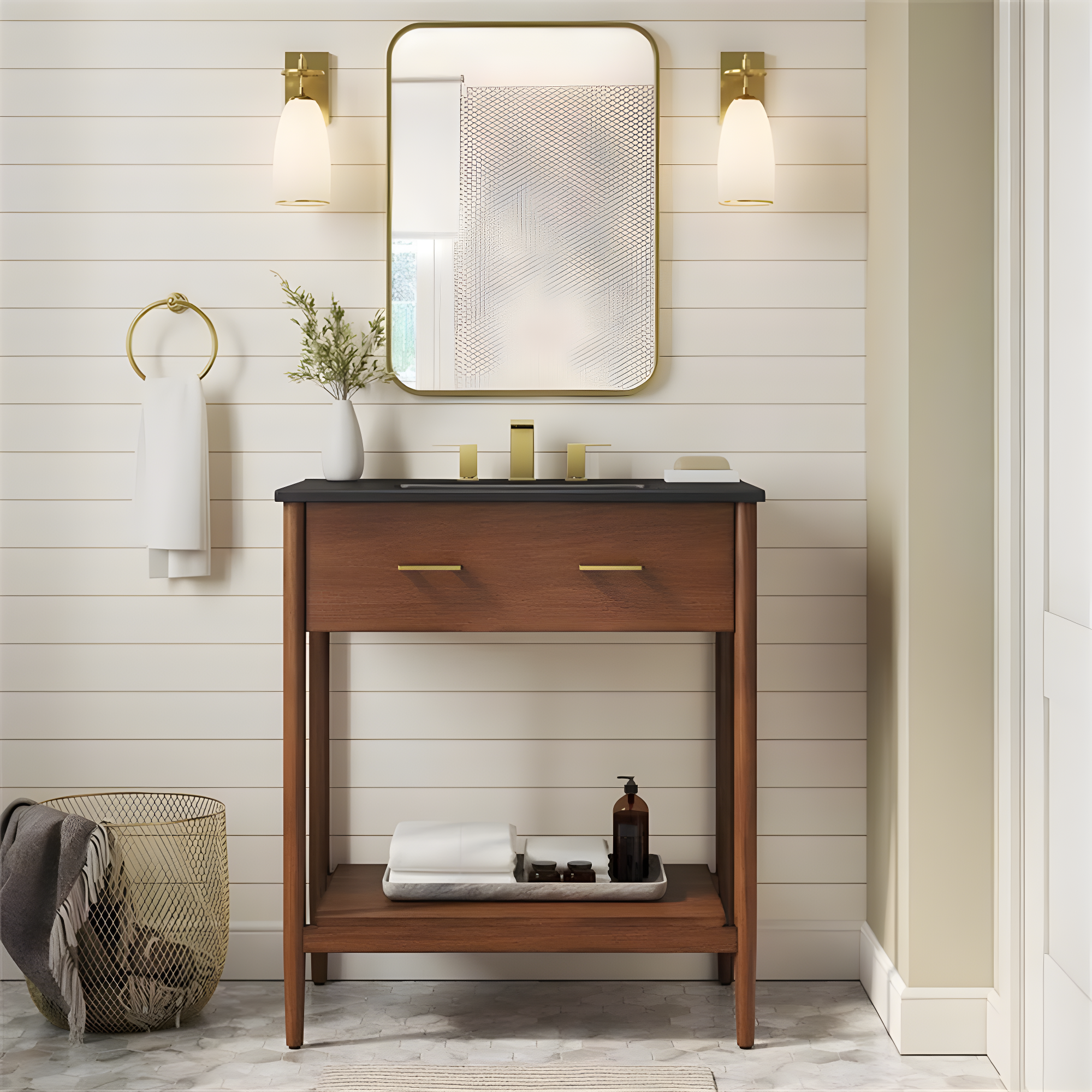 Modway Modway Zaire 30'' Single Bathroom Vanity with Ceramic Top