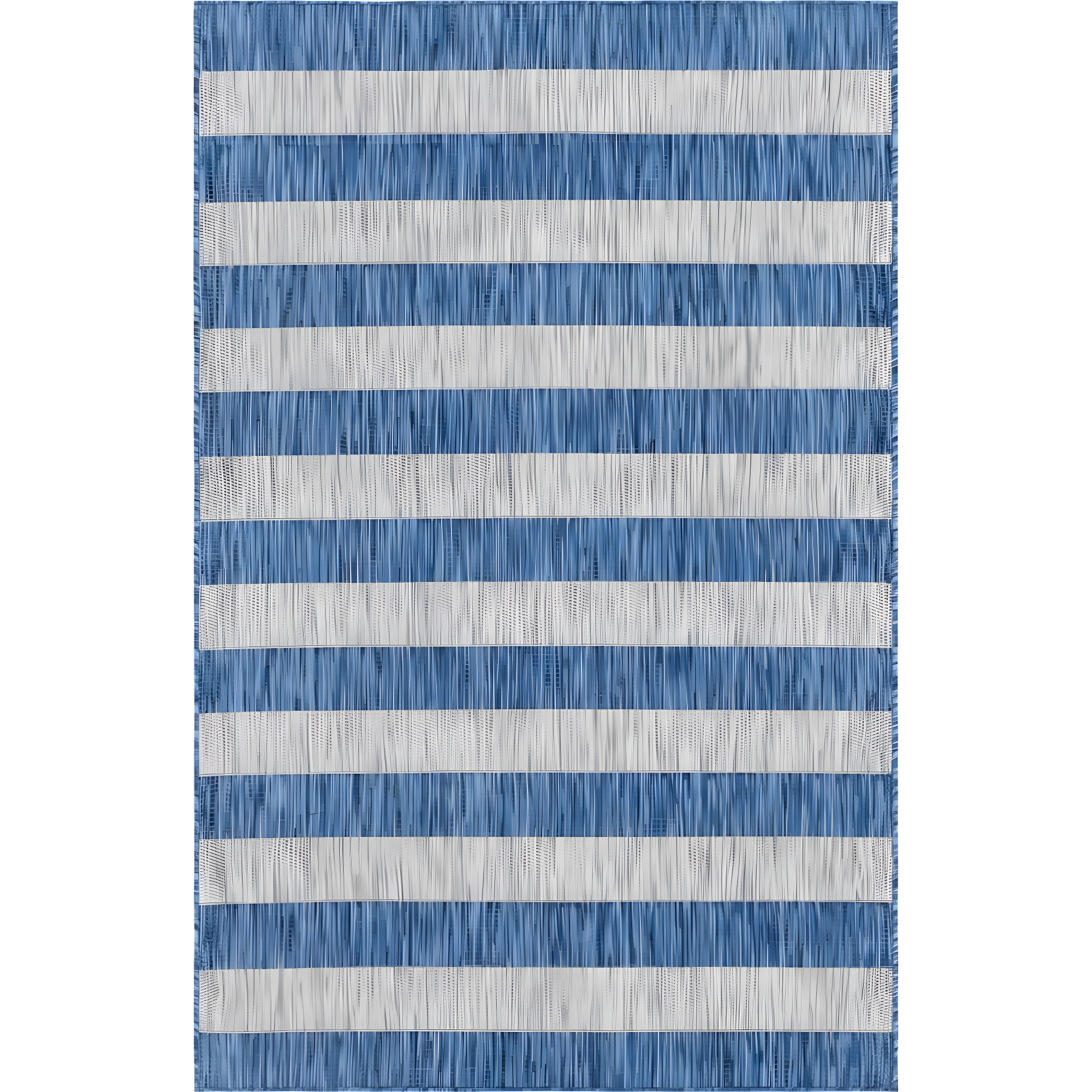 Unique Loom 6' 1 x 9' 0 Rectangle Indoor/Outdoor Striped Blue Area Rug