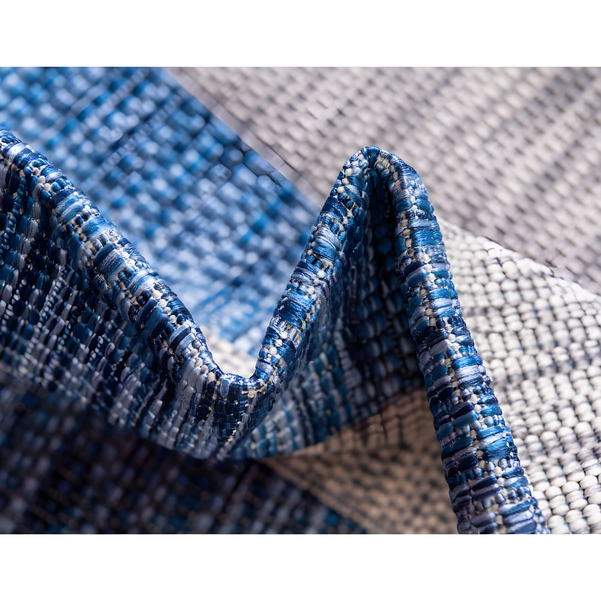 Unique Loom 6' 1 x 9' 0 Rectangle Indoor/Outdoor Striped Blue Area Rug