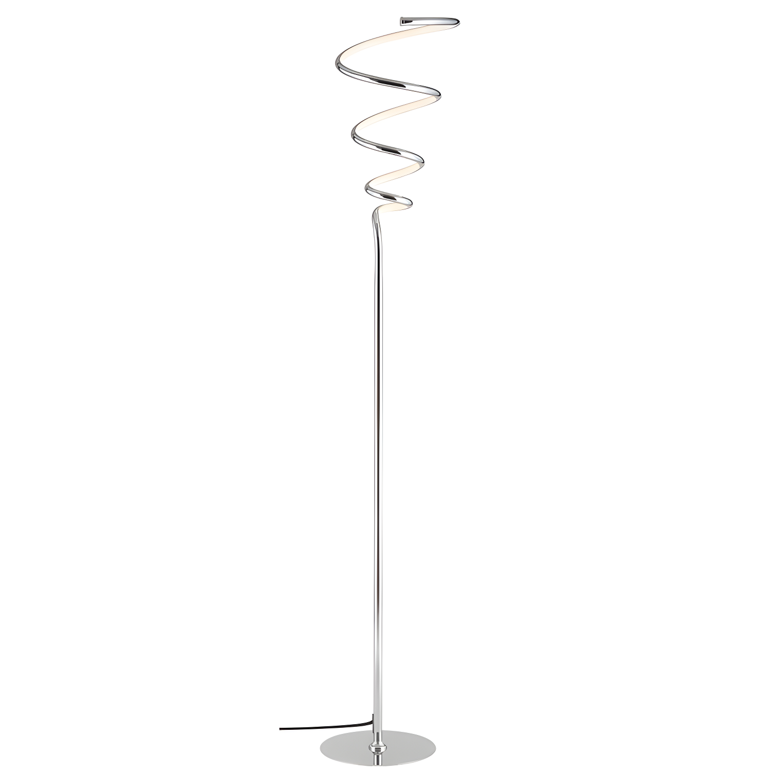 JONATHAN Y JYL7027A Scribble 60.5" Modern Dimmable Metal Integrated LED Floor Lamp, Contemporary, Minimalist, Glam for living room, dinning room, bedroom, office, Chrome