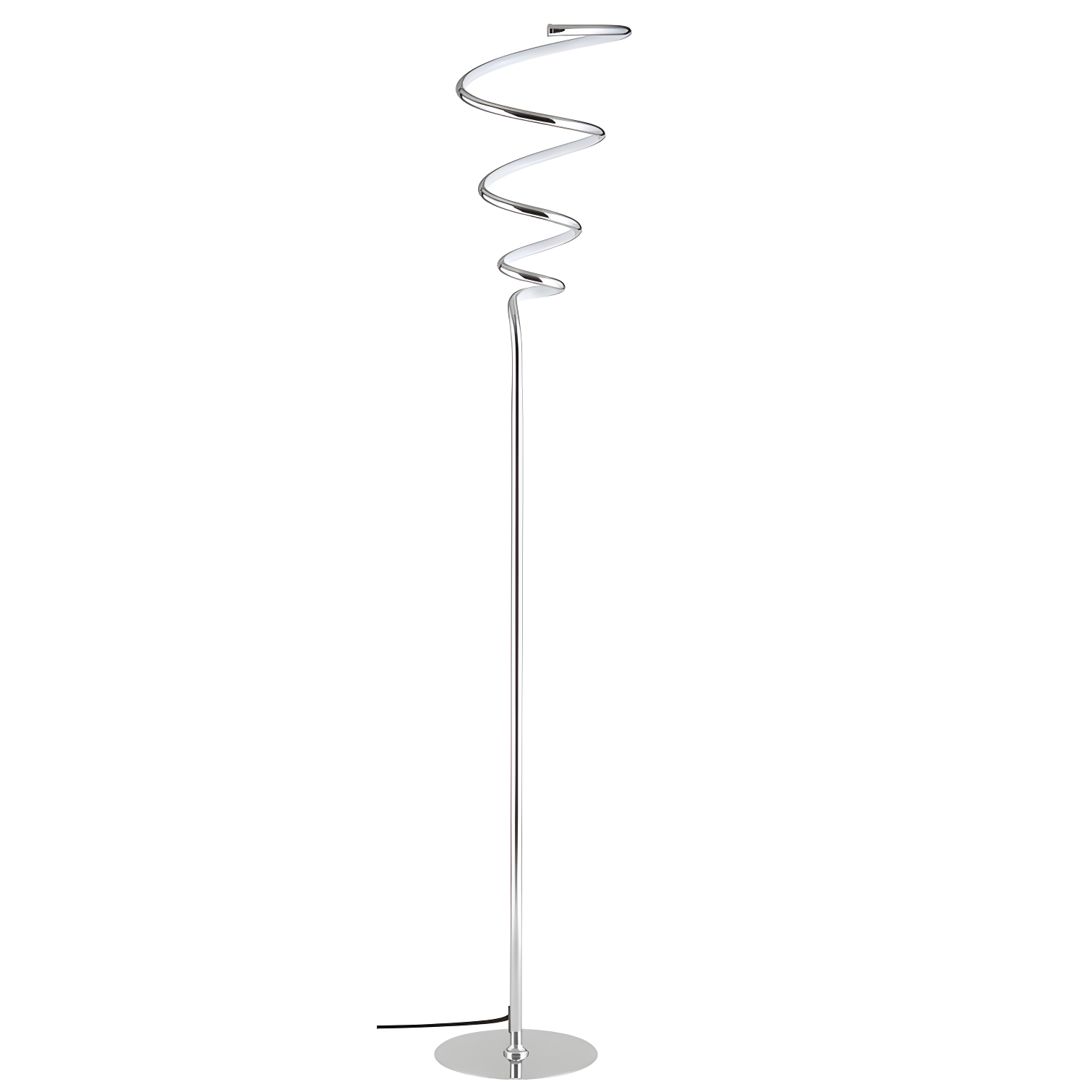 JONATHAN Y JYL7027A Scribble 60.5" Modern Dimmable Metal Integrated LED Floor Lamp, Contemporary, Minimalist, Glam for living room, dinning room, bedroom, office, Chrome