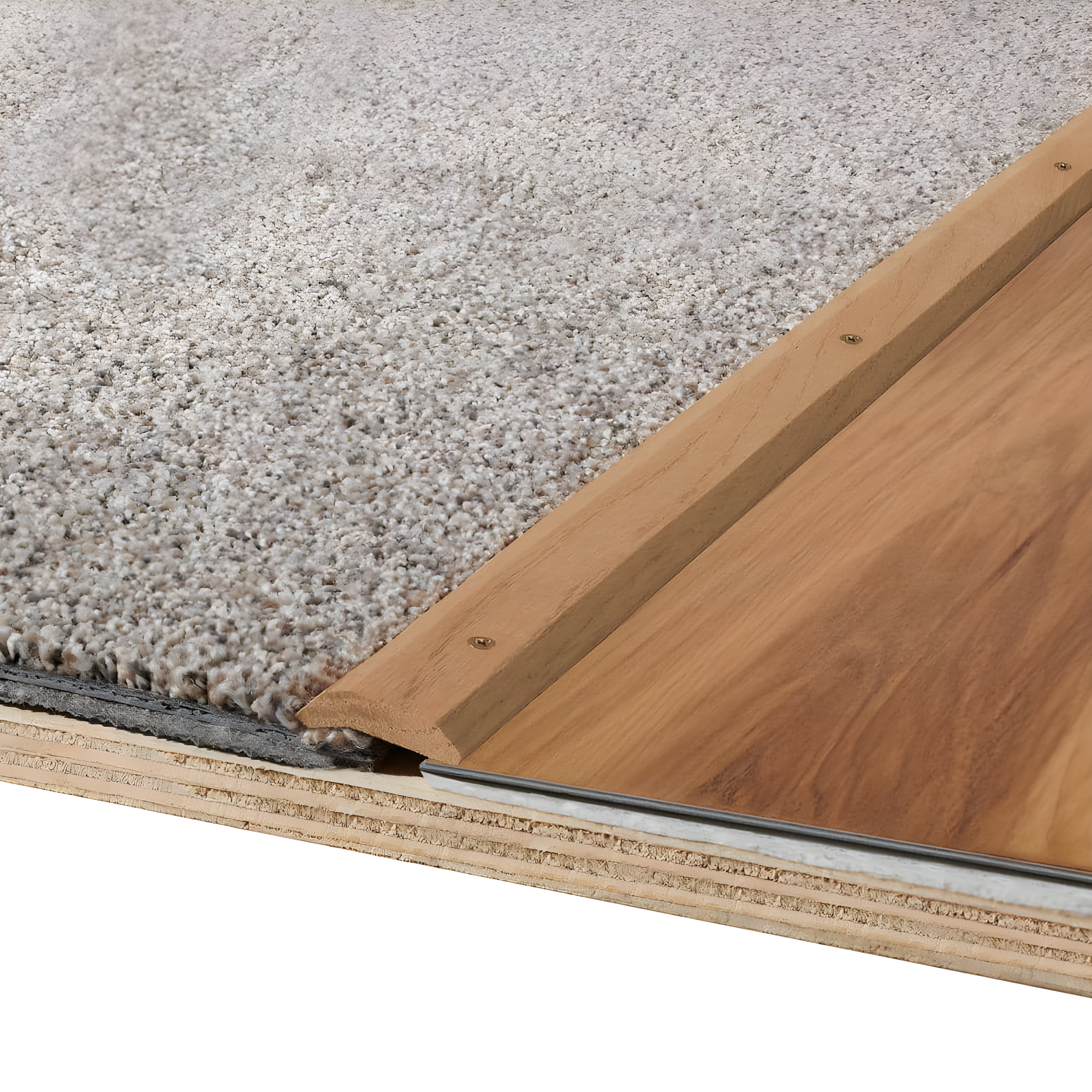 M-D Building Products 85365 1-7/16 In. X 72 In. Unfinished Hardwood Carpet Trim w/ Screws