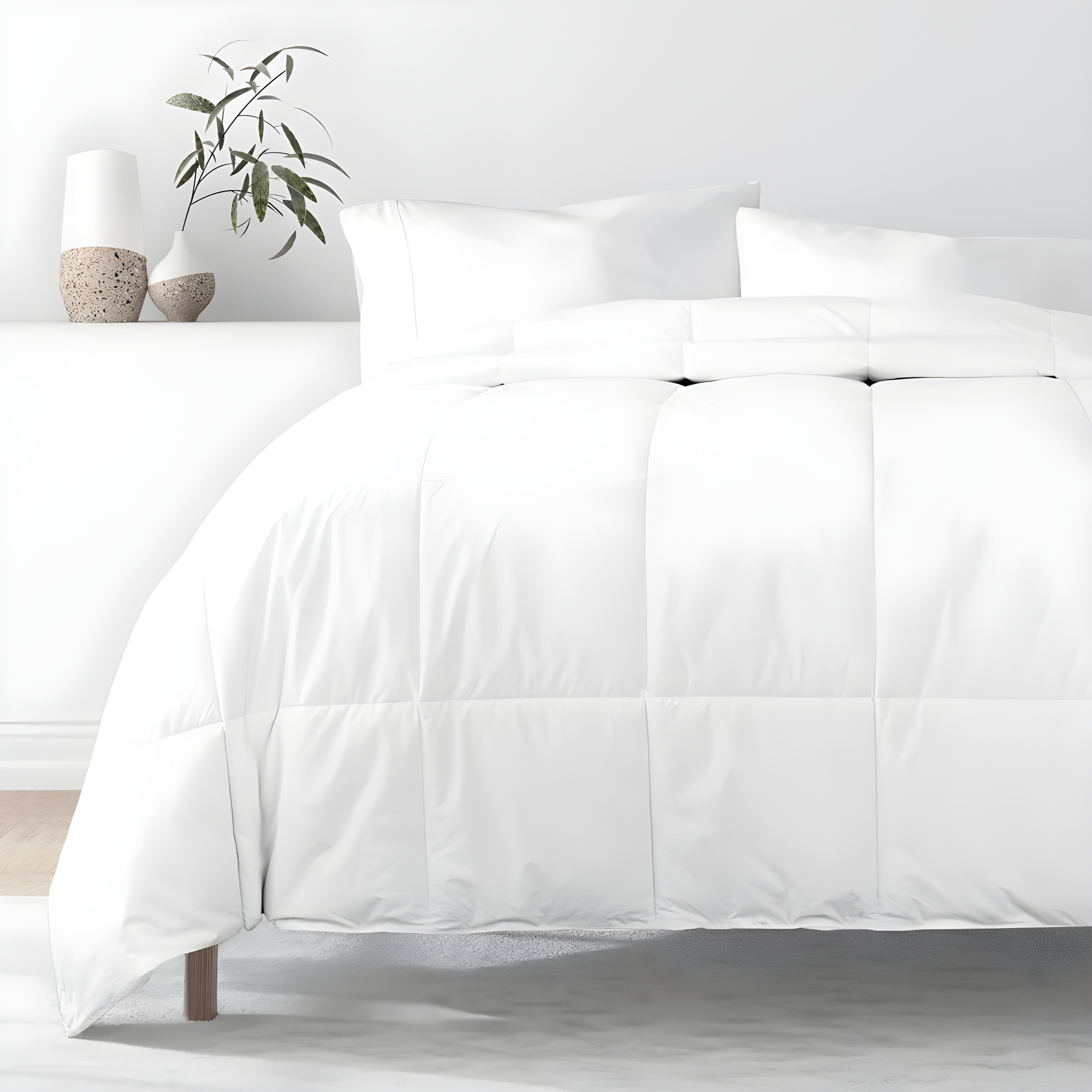 Becky Cameron 100% Cotton Down Alternative Comforter/Duvet Insert - Vintage Washed and Brushed Cotton Shell