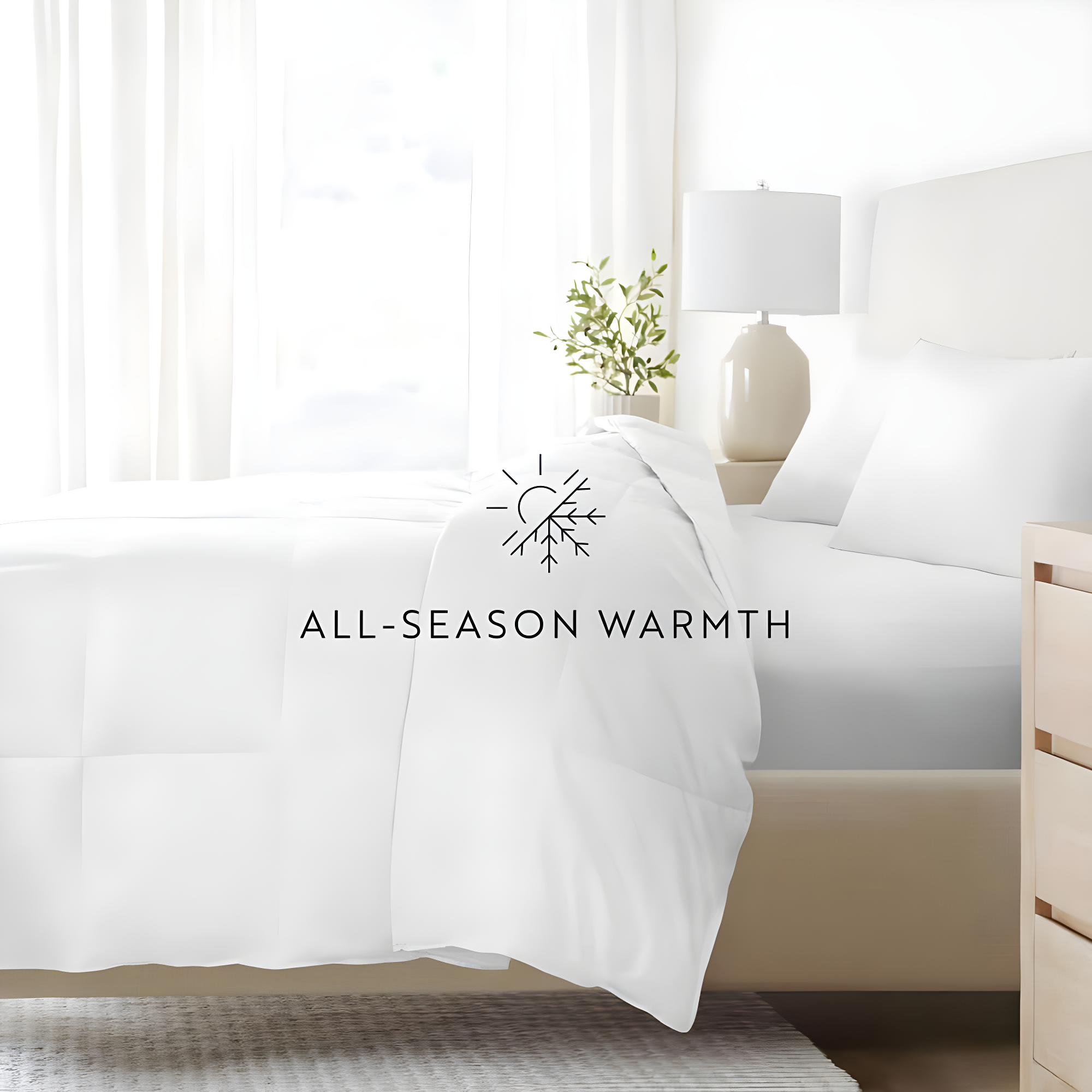 Becky Cameron 100% Cotton Down Alternative Comforter/Duvet Insert - Vintage Washed and Brushed Cotton Shell