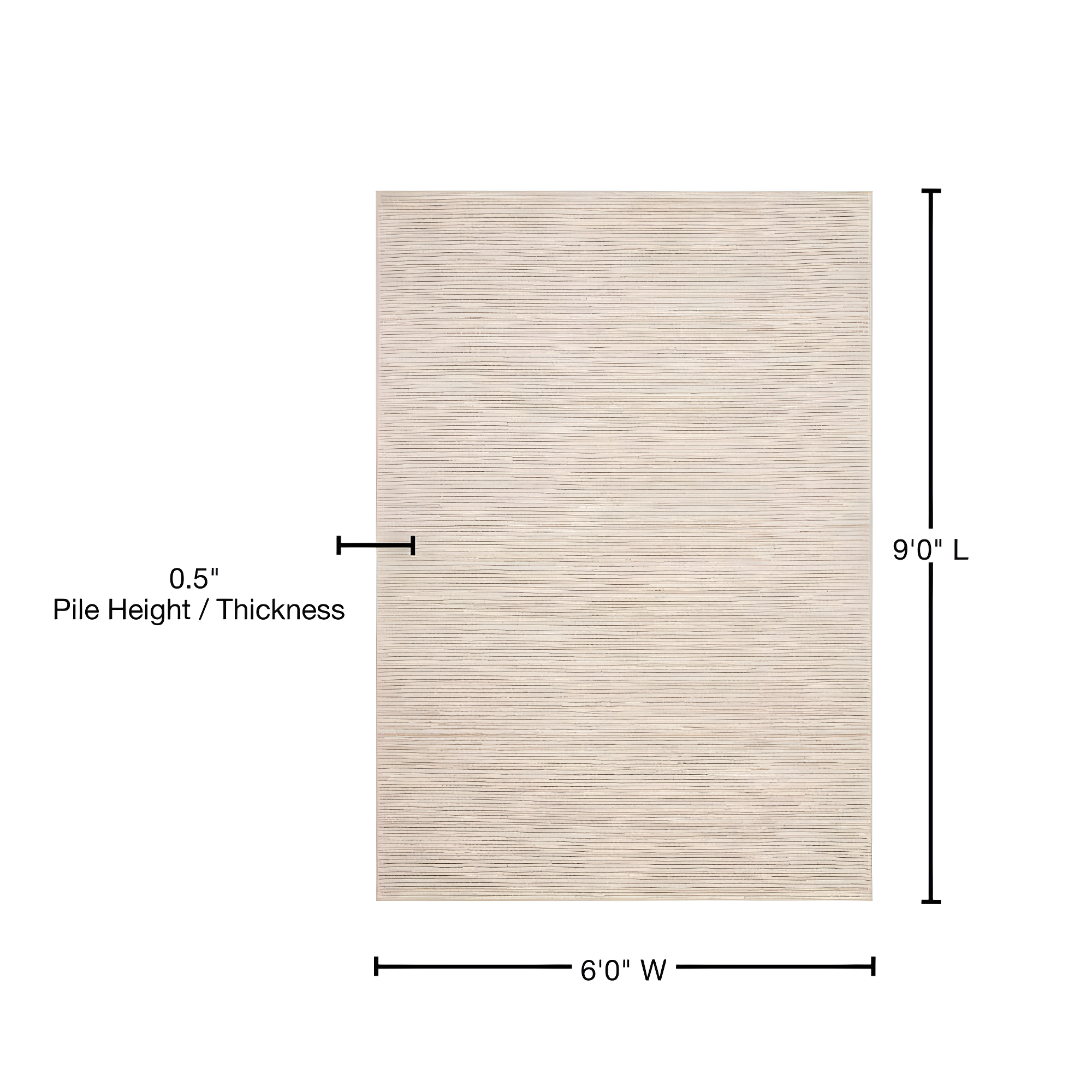 Vision VSN606 Power Loomed Indoor Area Rug - Creme - 6'x9' - Safavieh.
