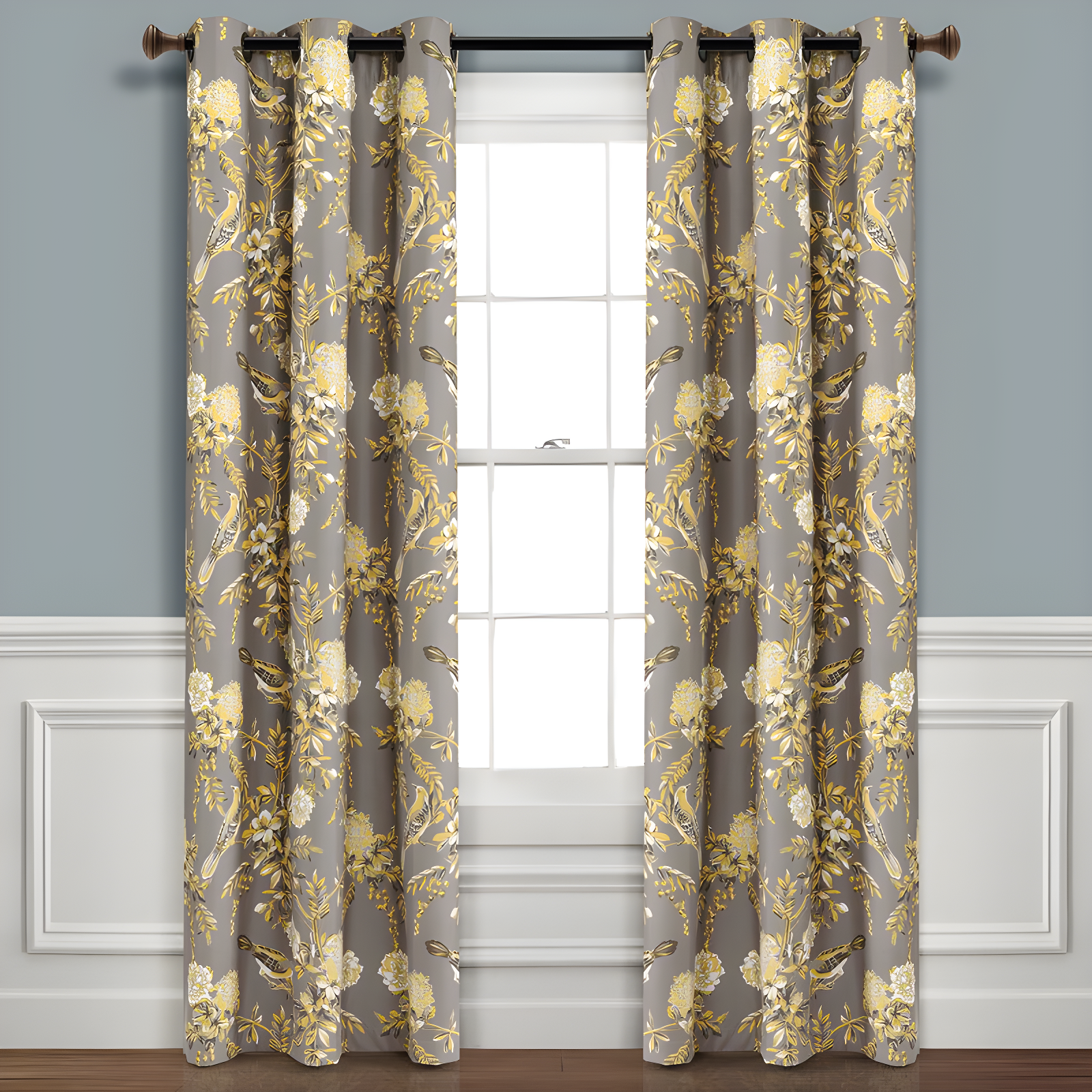 Lush Decor Foreston Floral Max Blackout Thermal Curtain Panels (Set of 2)