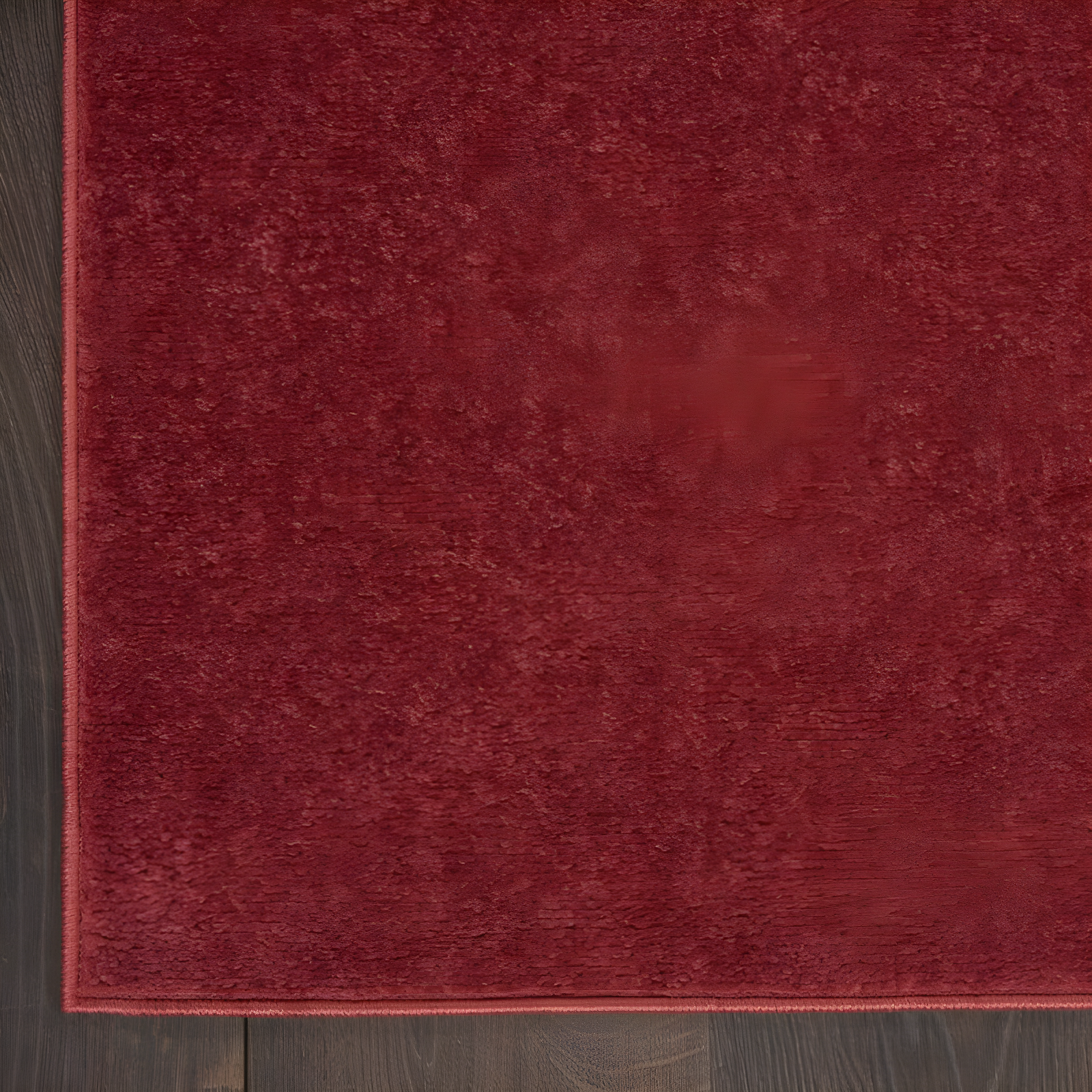 Nourison Essentials Easy Care Indoor Outdoor Area Rug - Brick Red 5' x Square