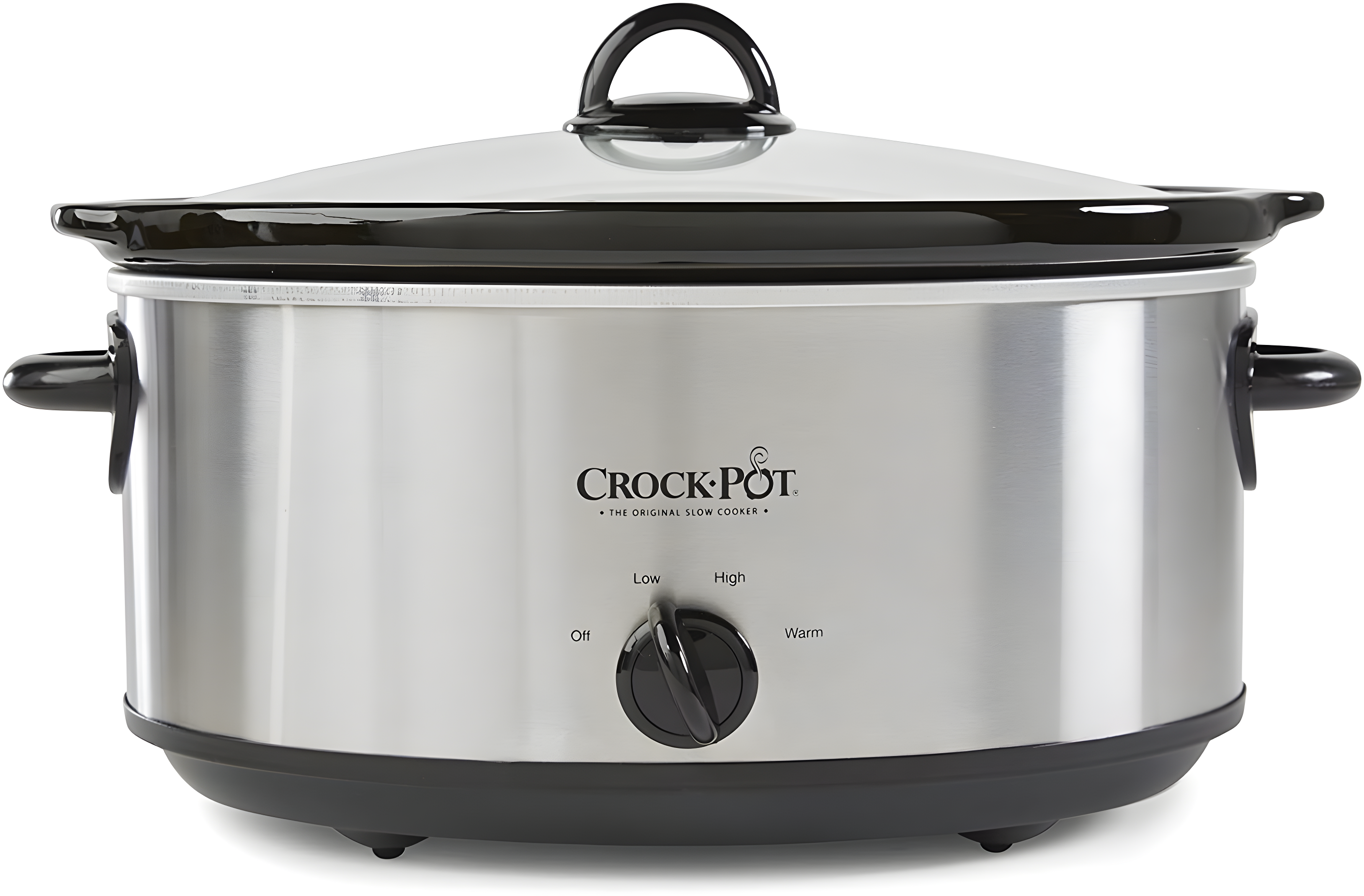 Crock-Pot 7qt Manual Slow Cooker - Stainless Steel: Original Slow Cooker, Removable Stoneware, Stay-Cool Handles, 270W