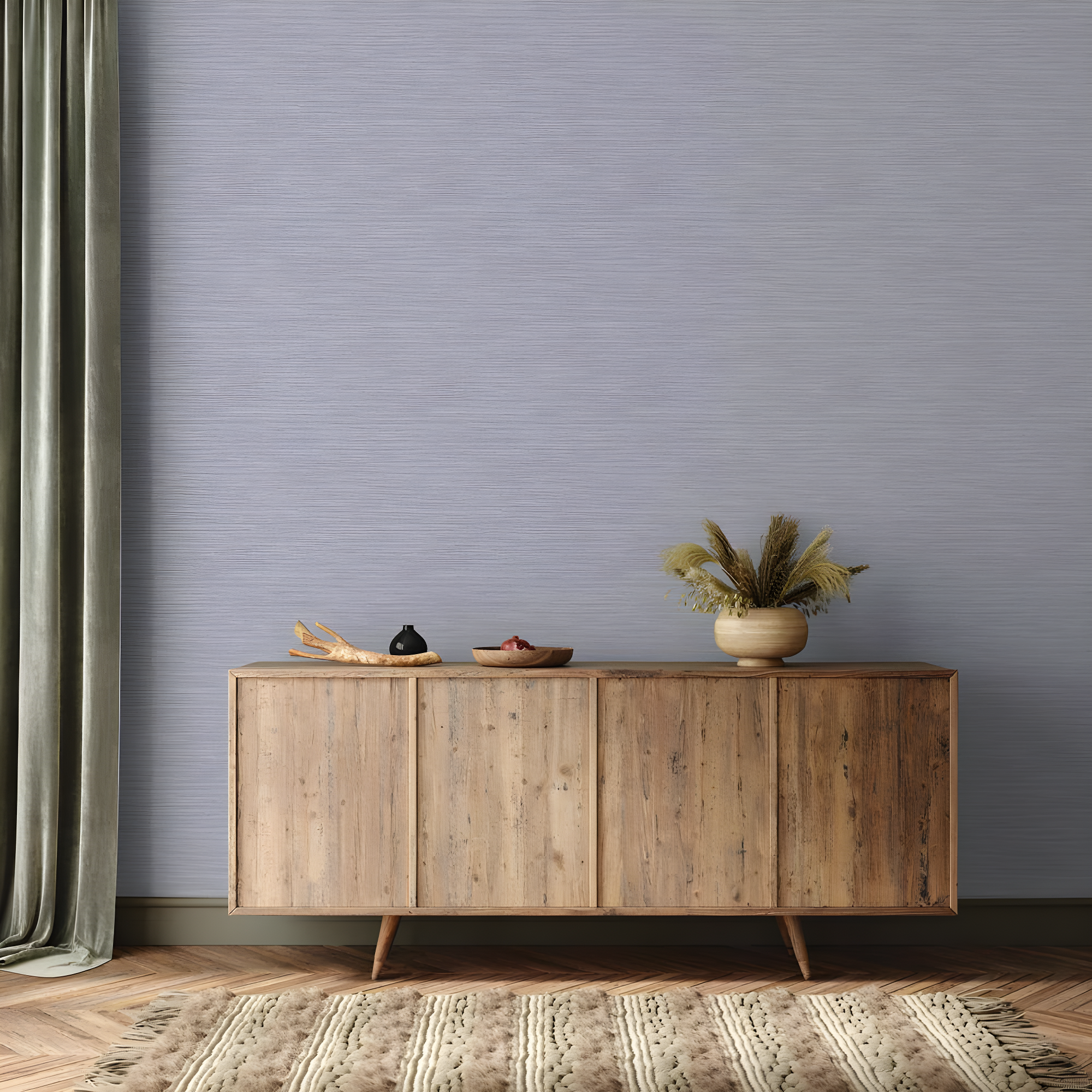 Tempaper & Co.® Faux Horizontal Grasscloth Removable Peel and Stick Wallpaper, Textured Blue, 28 sq. ft.: Vinyl, Prepasted, Abstract Pattern