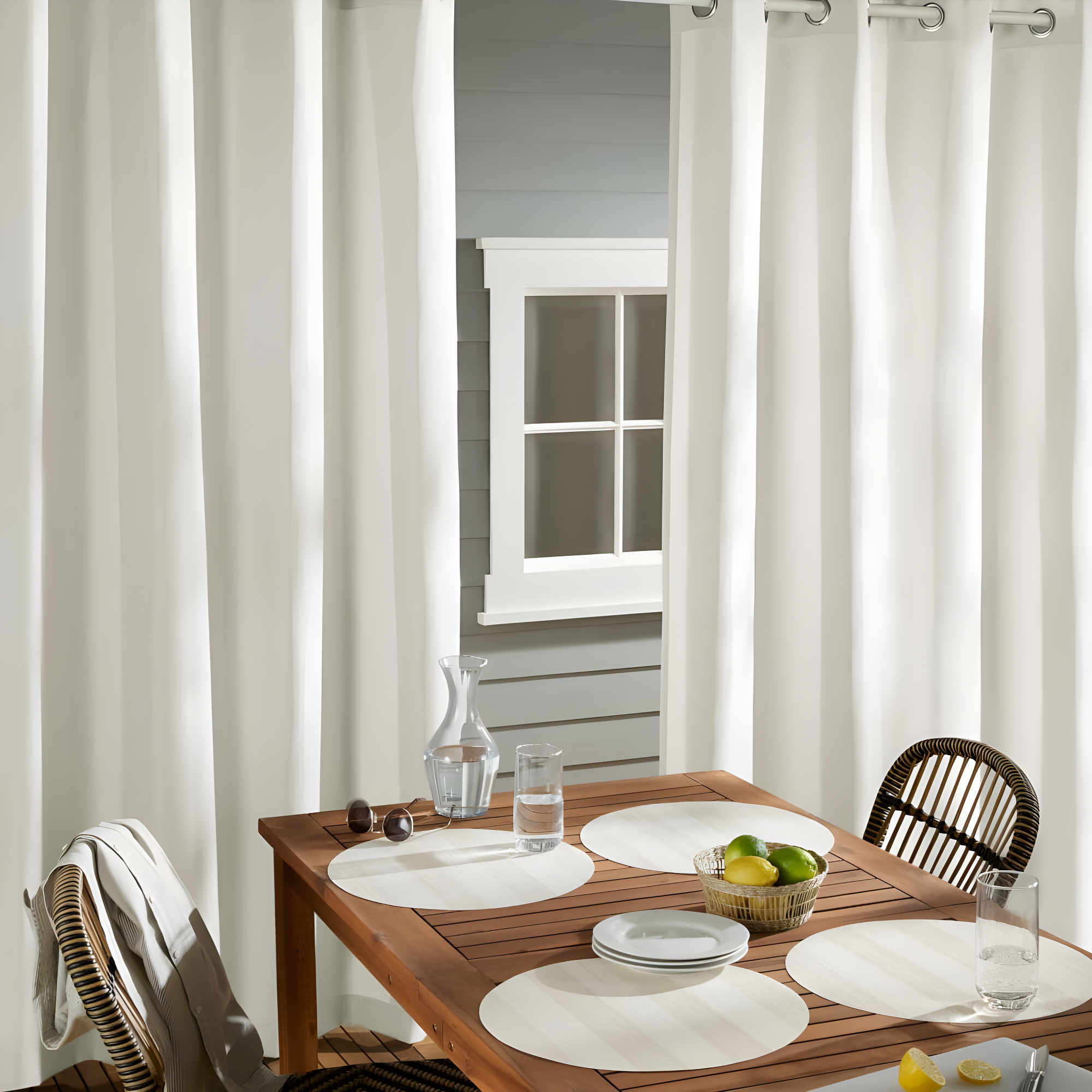 Cabana Solid Heavyweight Indoor Outdoor Curtains