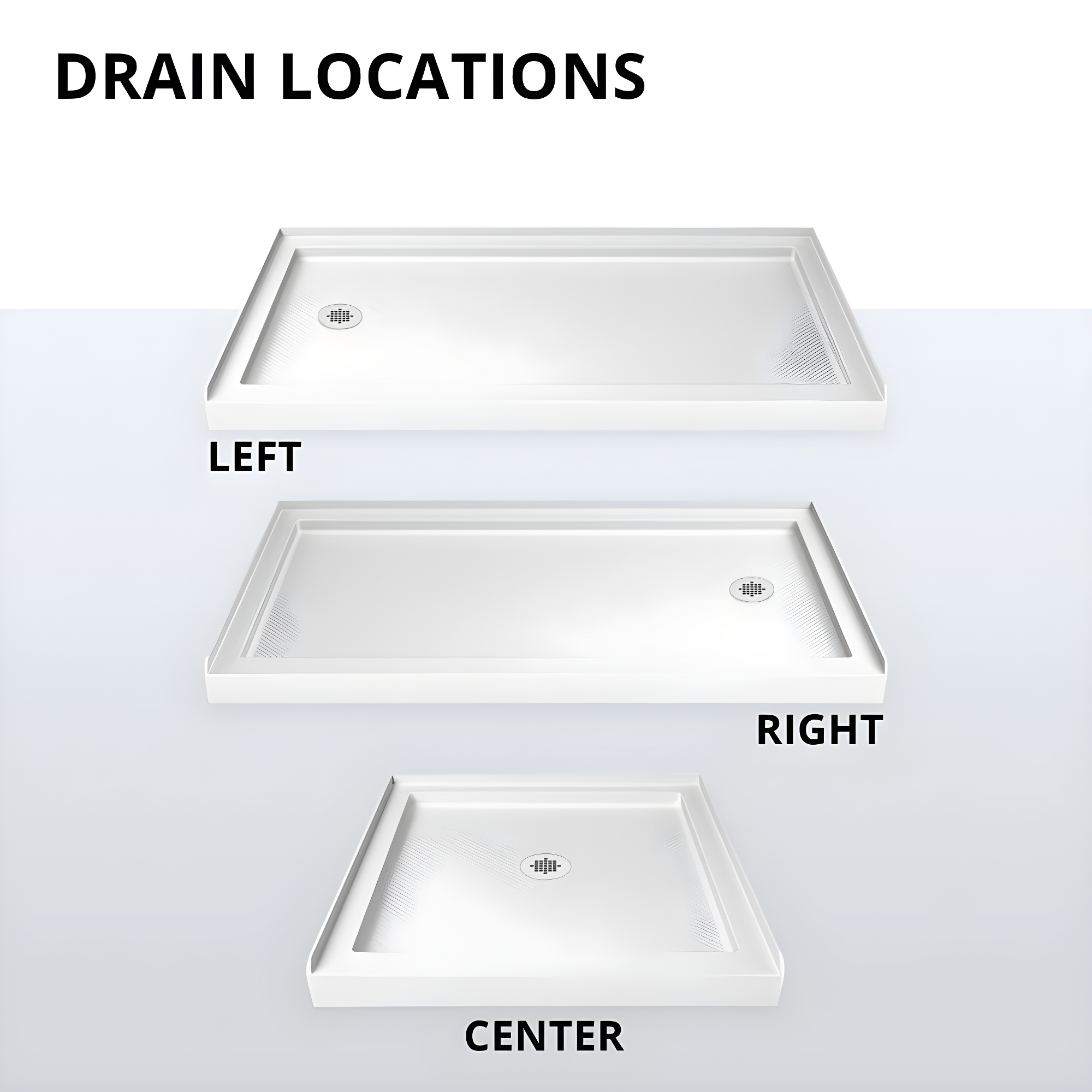 SlimLine 60" x 30" Single Threshold Shower Base