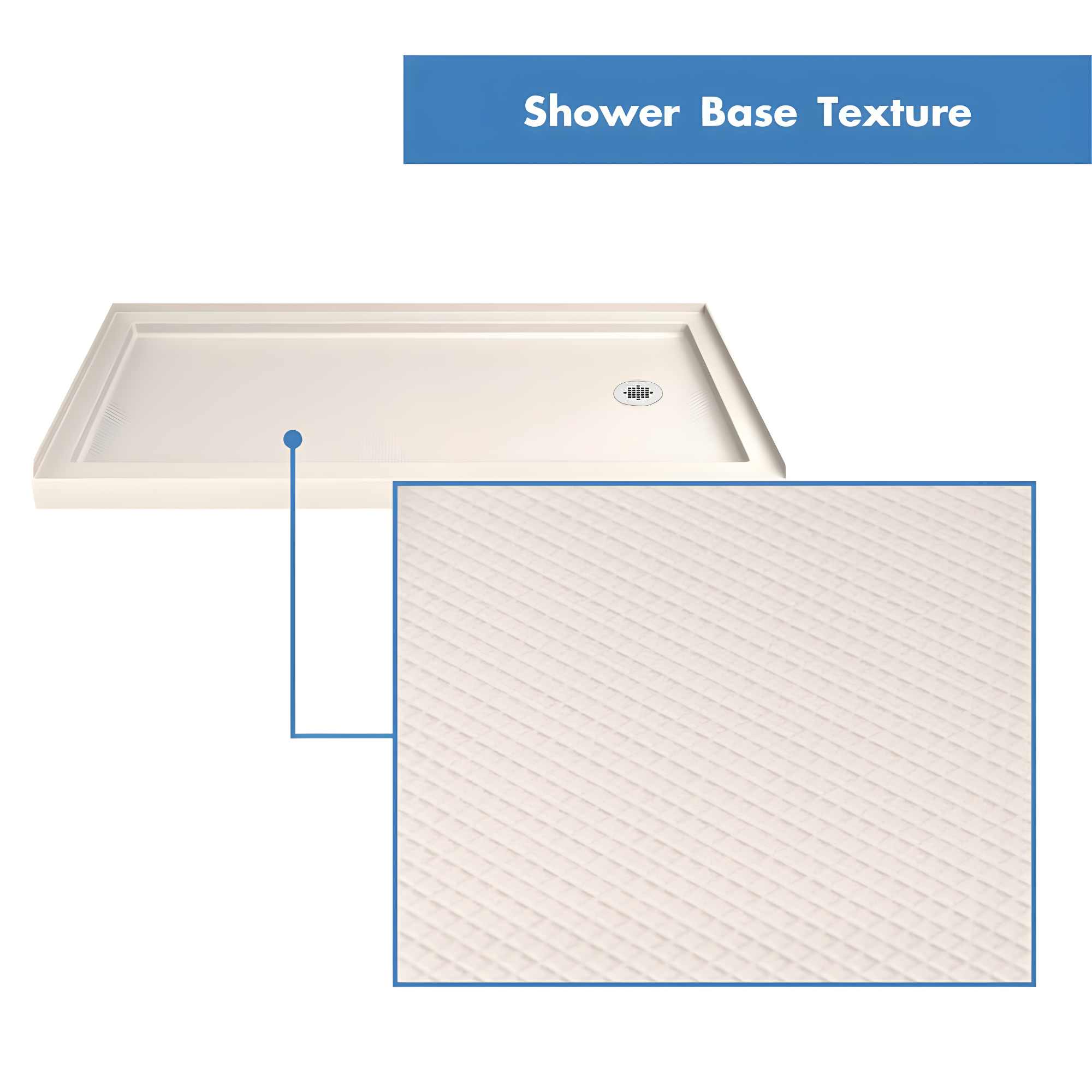 SlimLine 60" x 30" Single Threshold Shower Base