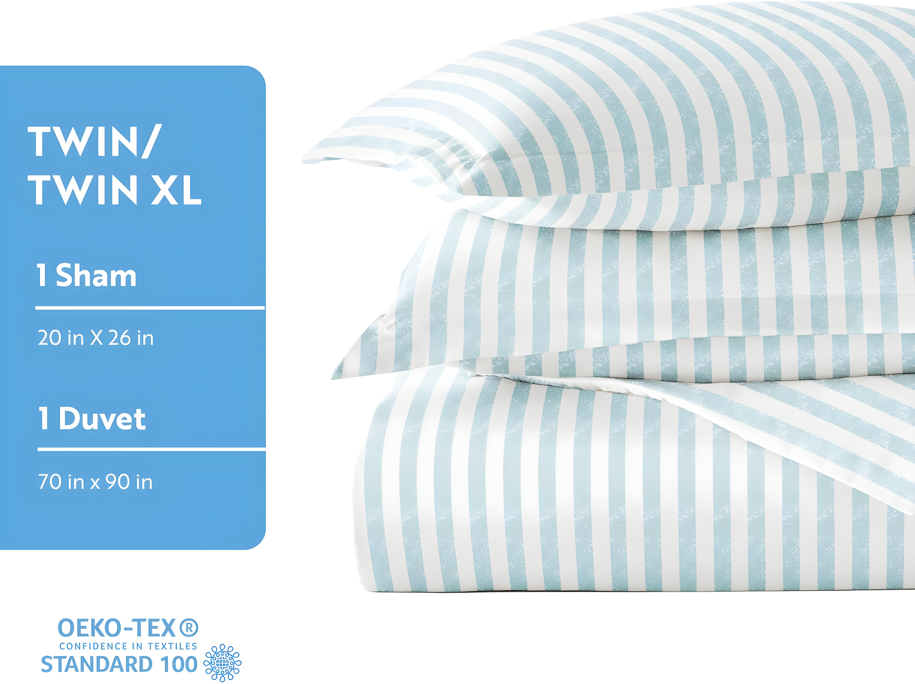 Becky Cameron 3 Piece Rugged Stripe Pattern Duvet Cover Set