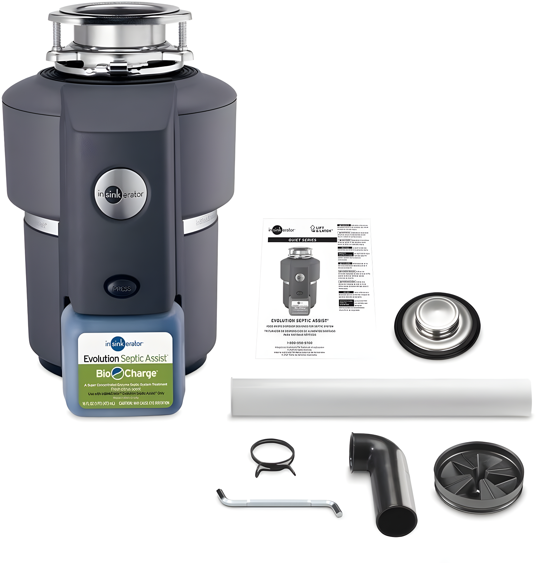 InSinkErator Evolution Septic Assist 3/4 HP Continuous Feed Garbage Disposal