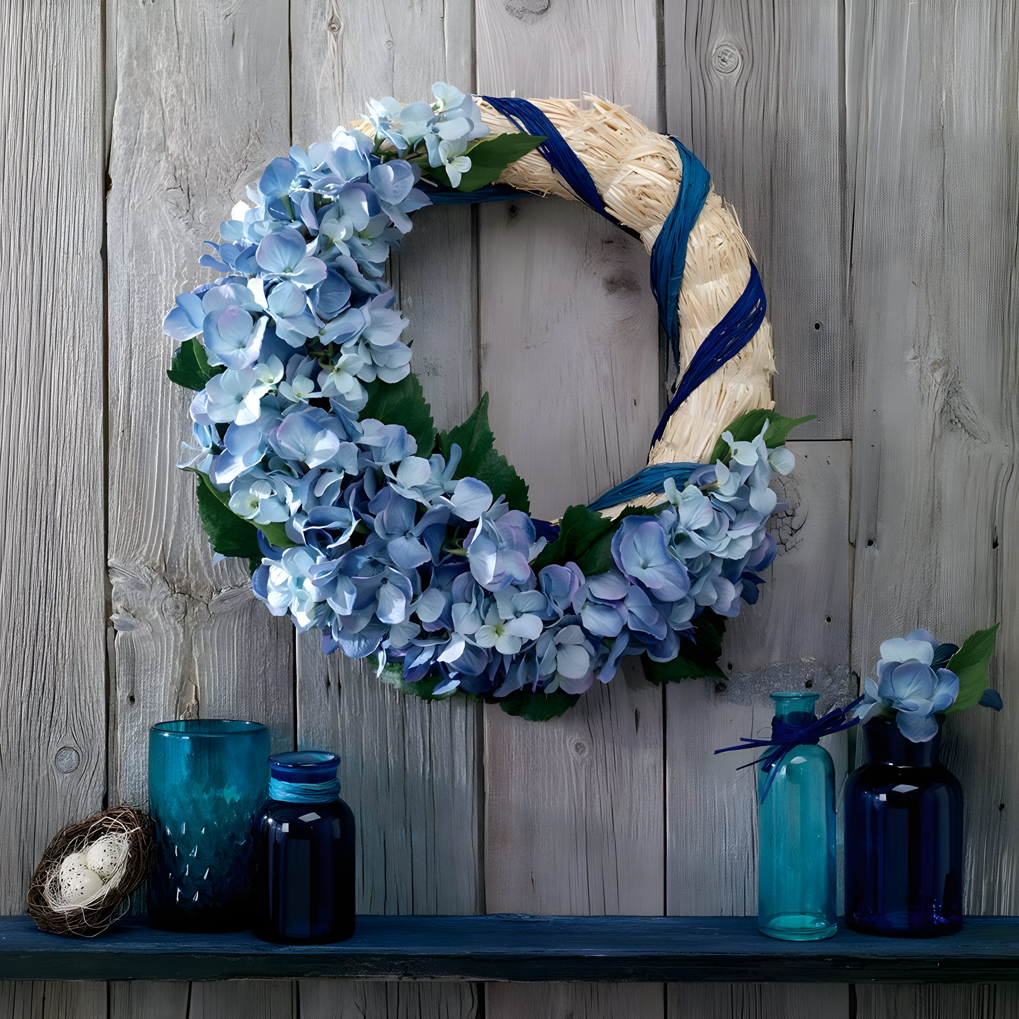 Natural Straw 18-Inch Outdoor Floral Wreath Form