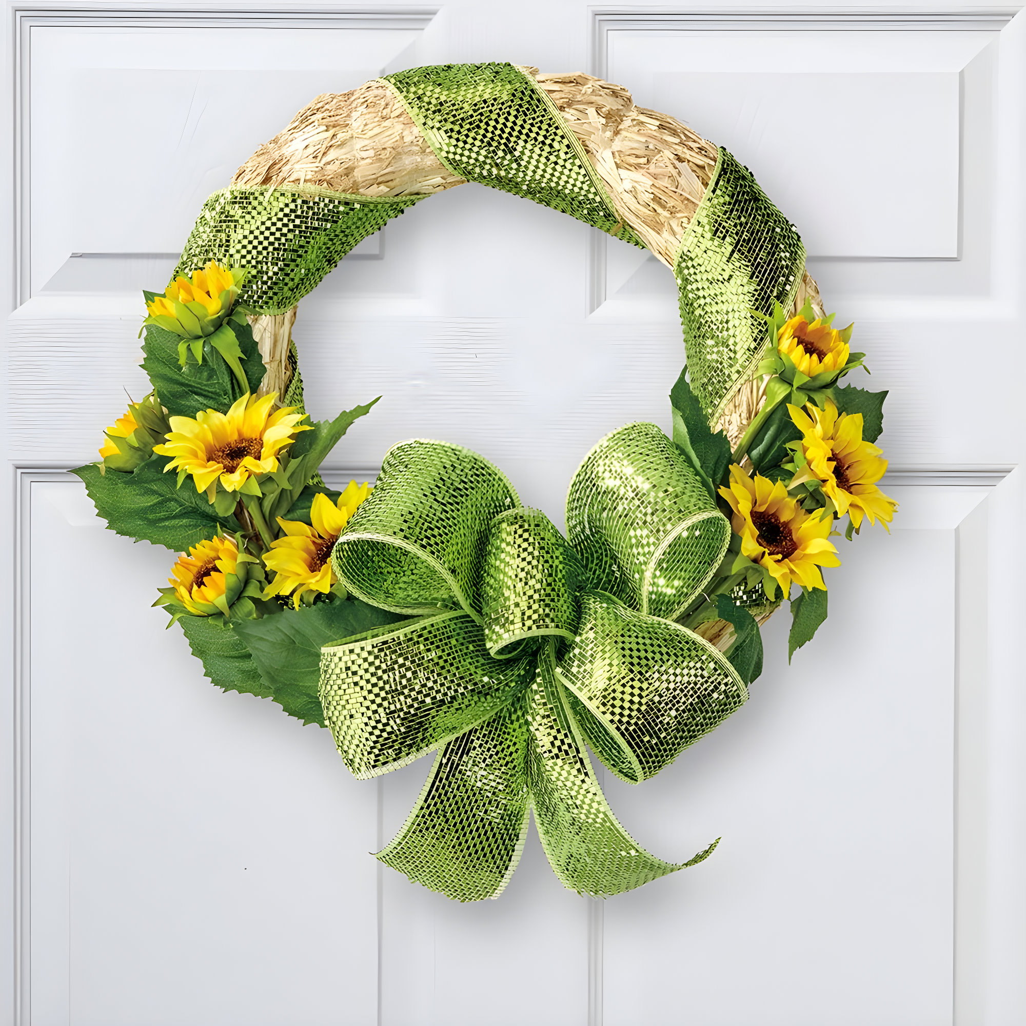 Natural Straw 18-Inch Outdoor Floral Wreath Form