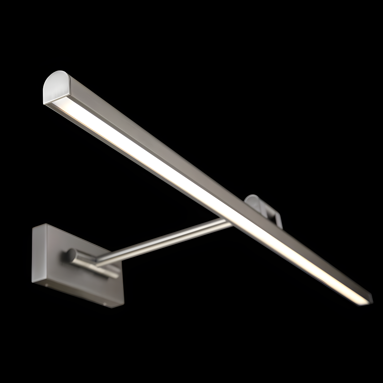 Brushed Nickel Adjustable LED Wall Picture Light