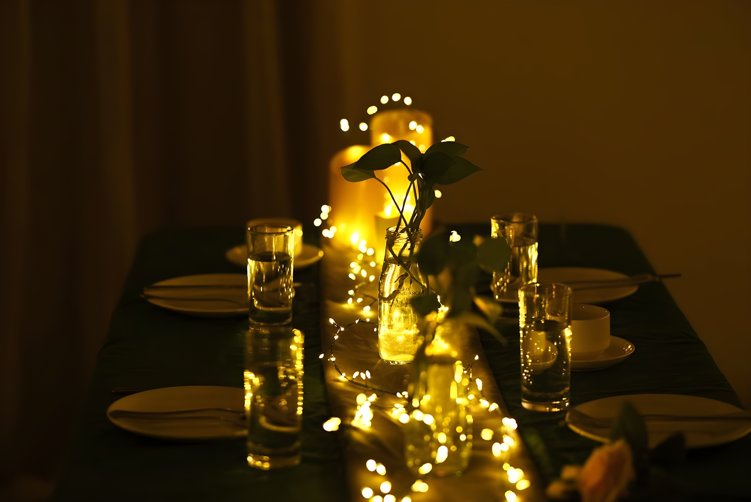 Dailyart 6feet 120 LED Starry Lights, Battery Operated Waterproof Dark Green Copper Wire Fairy Light String Light for Garland, Wreath, Patio, Garden, Wedding, Party, Xmas