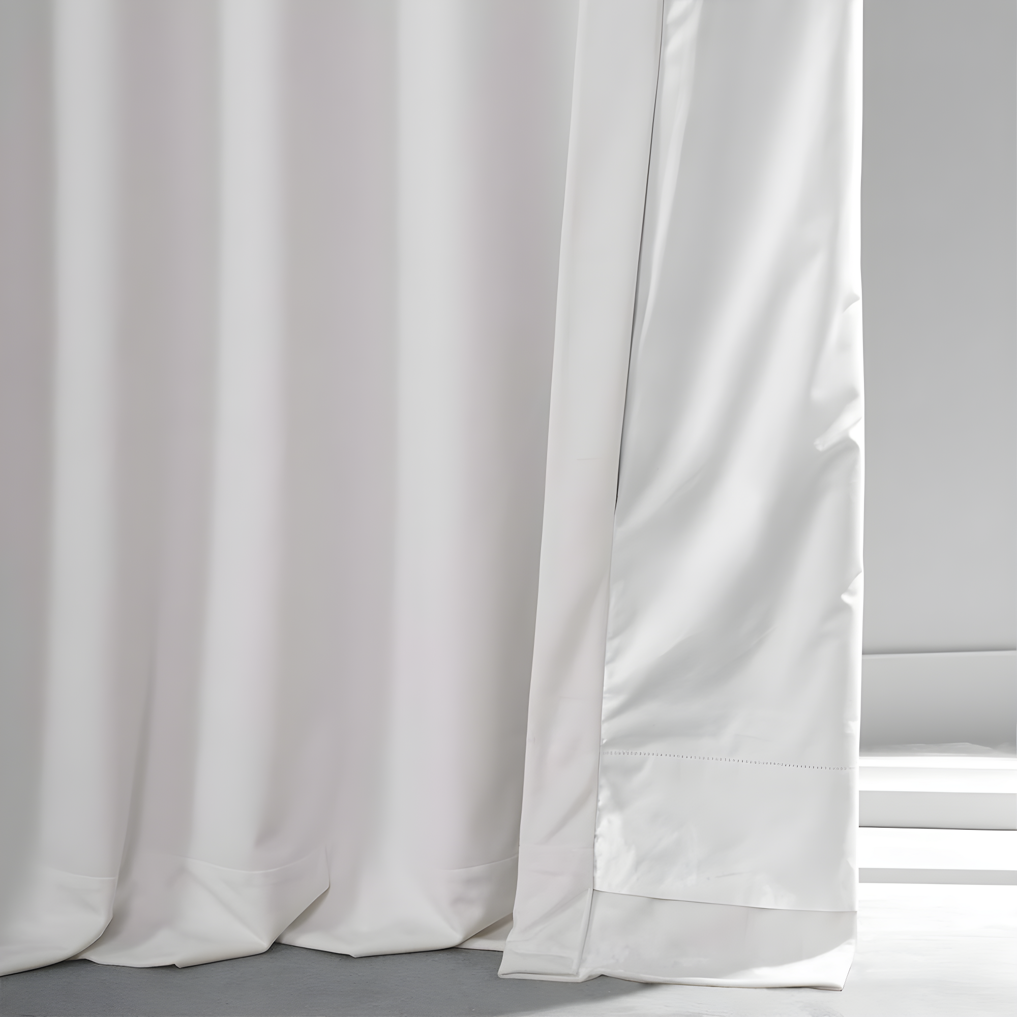 Half Price Drapes Signature Misty White Plush Velvet Hotel Blackout Curtains (1 Panel), 50W X 108L