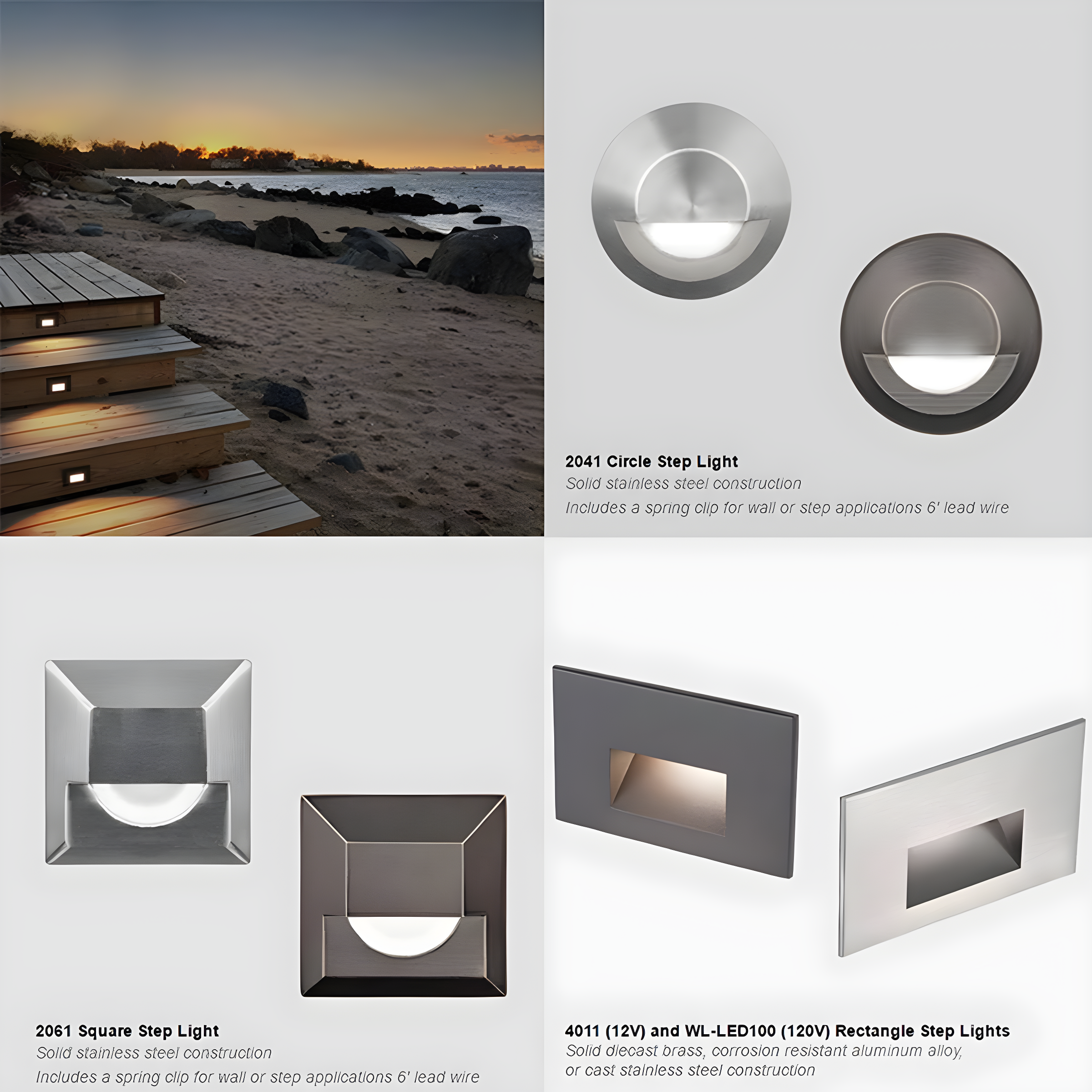 Low Voltage Integrated LED Metal Step Light
