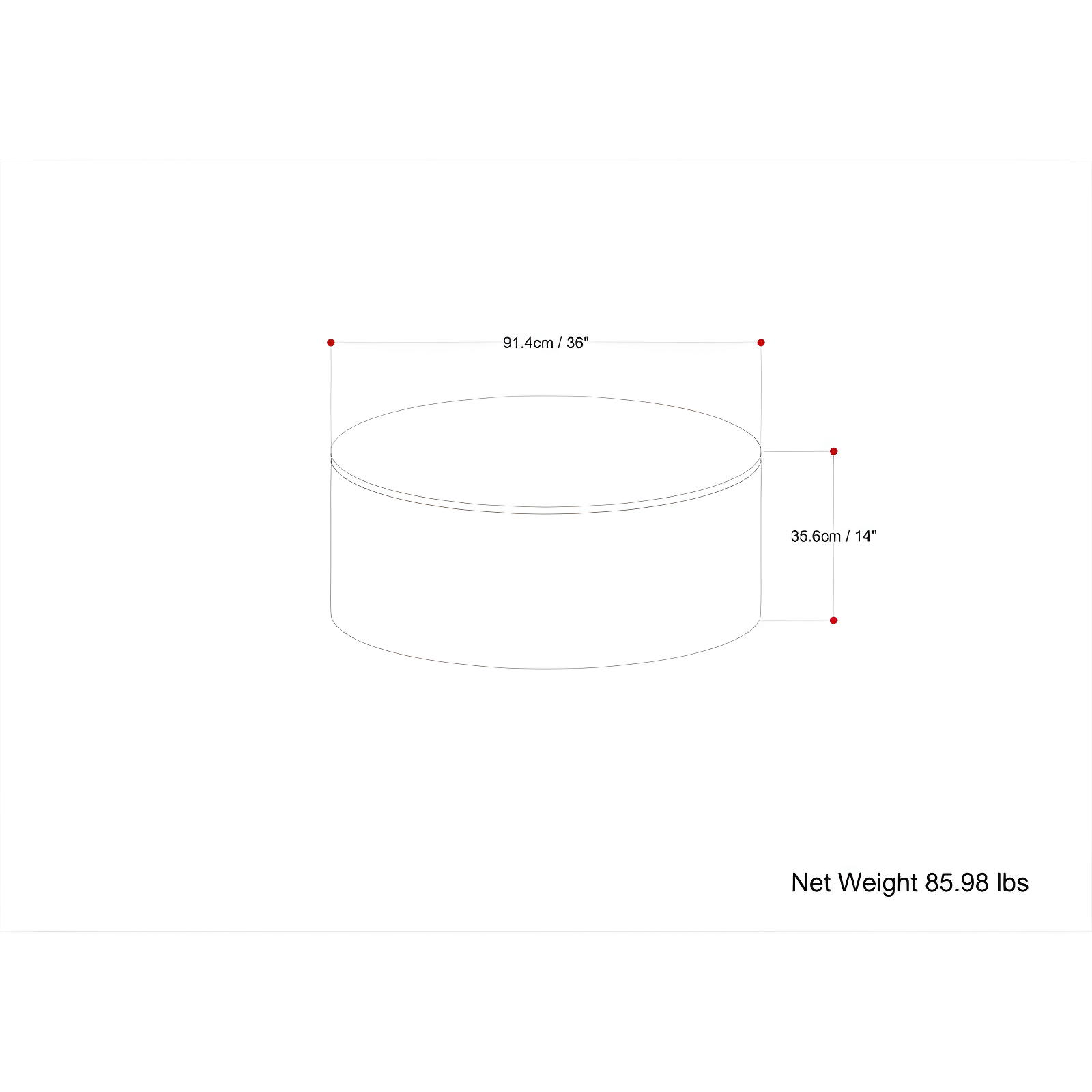 Vivenne Mango Wood Drum Coffee Table