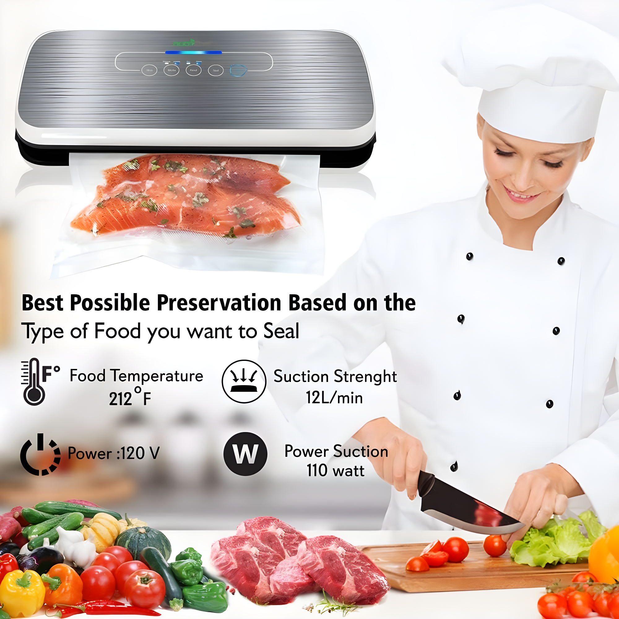 NutriChef Automatic Food Vacuum Sealer