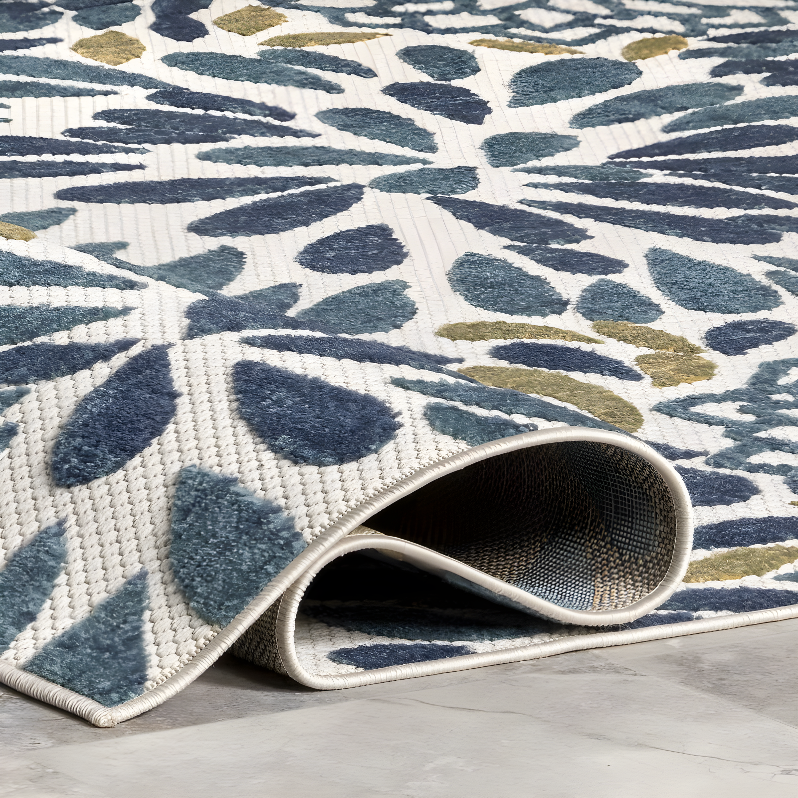 Nuloom Monique Floral & Paisley 7x9 Indoor/Outdoor Area Rug for Living Room Patio Deck Front Porch Kitchen, Teal/Ivory