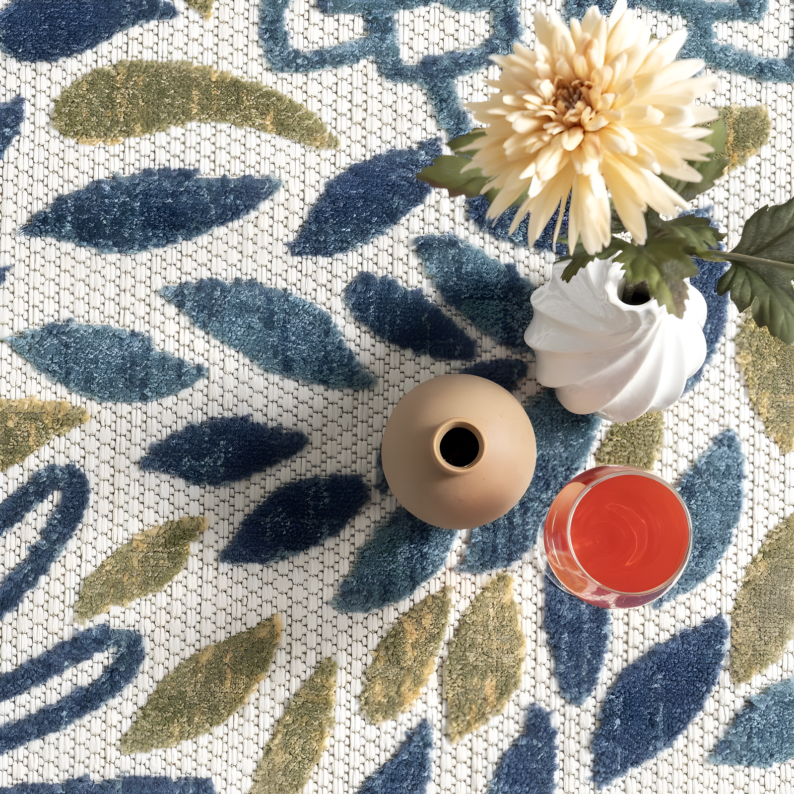 Nuloom Monique Floral & Paisley 7x9 Indoor/Outdoor Area Rug for Living Room Patio Deck Front Porch Kitchen, Teal/Ivory