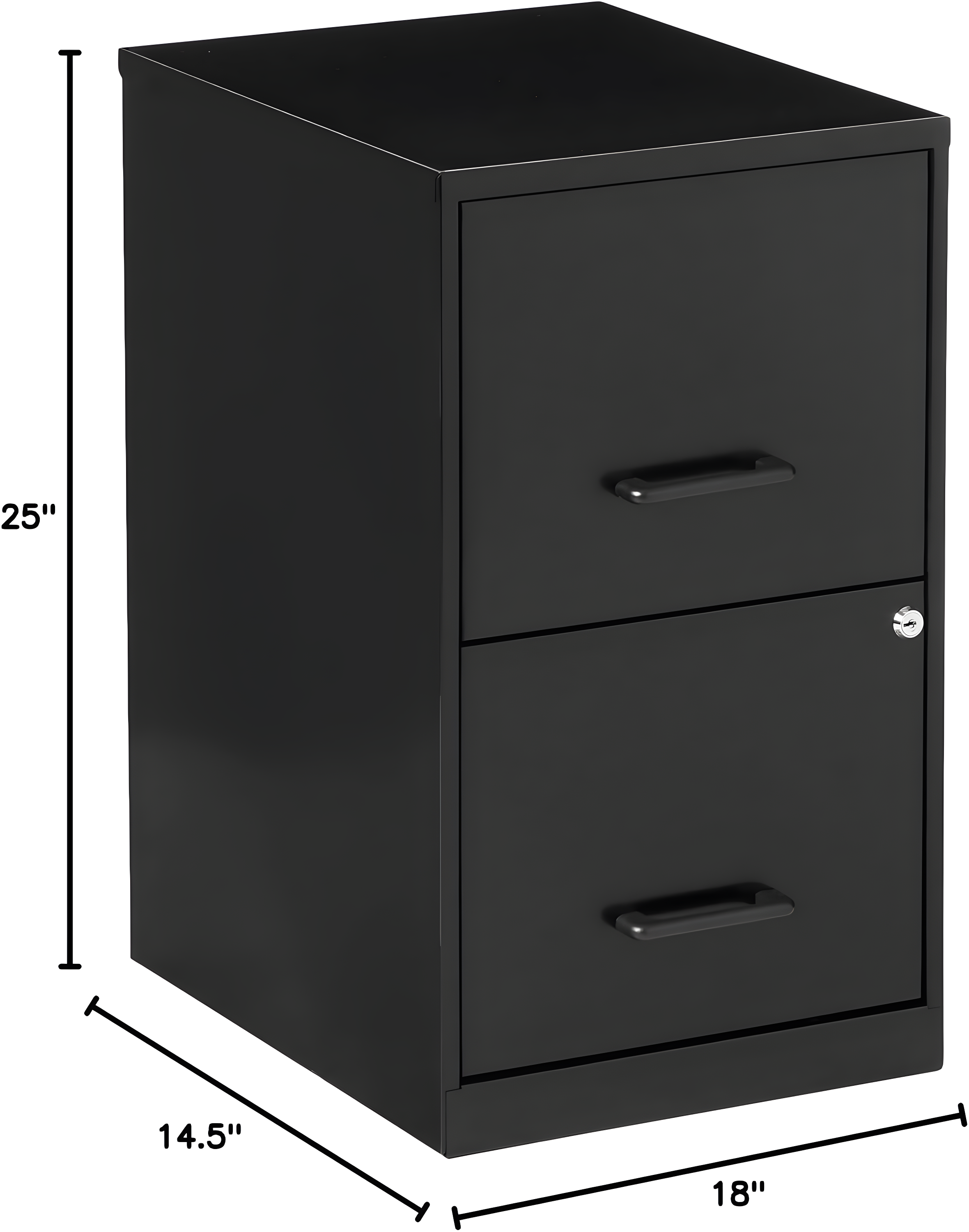 Lorell Soho 14.3'' Wide 2 -Drawer Steel File Cabinet