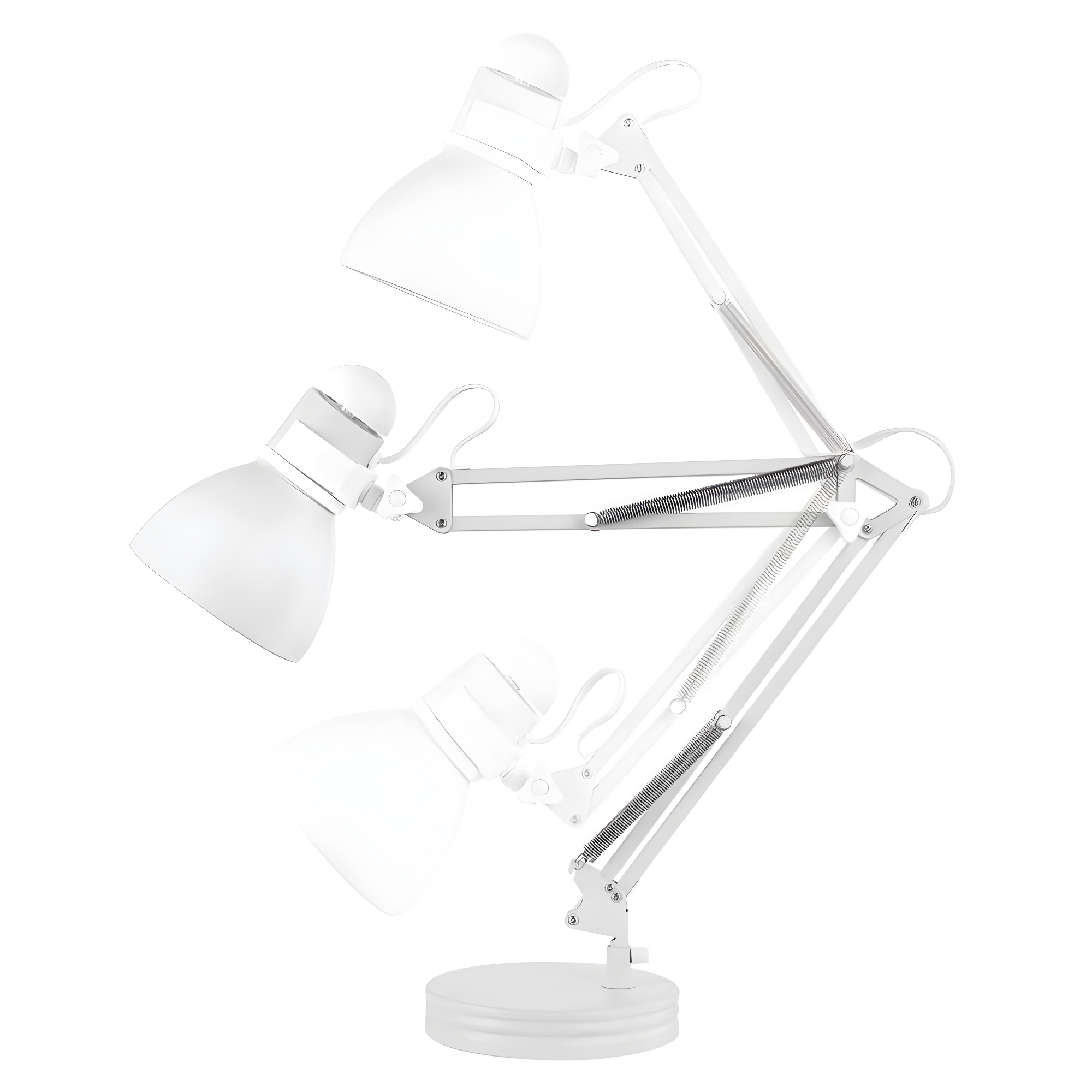 28" Architect Swing Arm Kids' Desk Lamp Matte White - Globe Electric: UL Listed, Metal Shade, 60W Max
