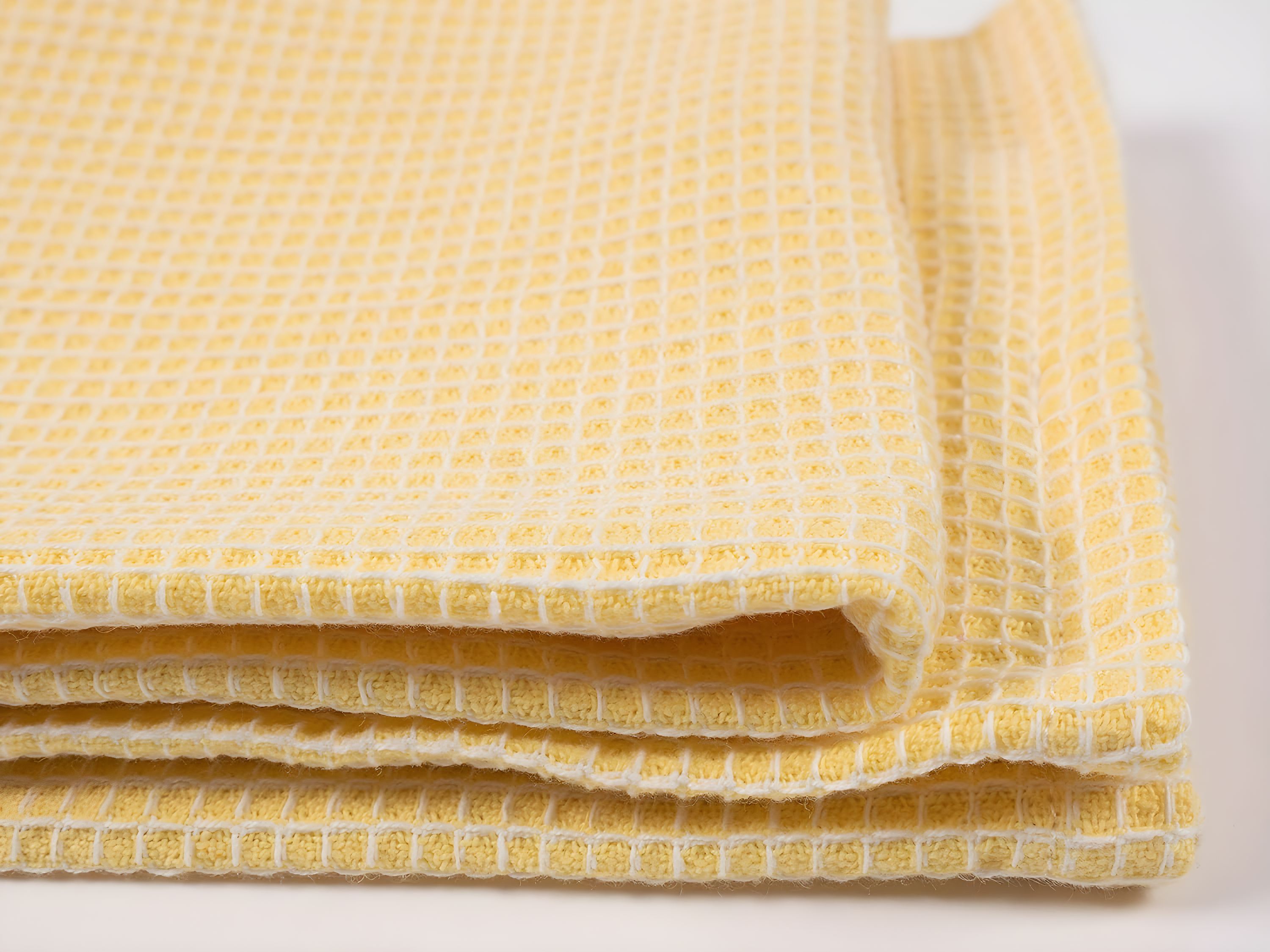 KAF Home Madison Set of 4 Absorbent, Durable and Soft Kitchen Towels | 18" x 28"  - Sunshine