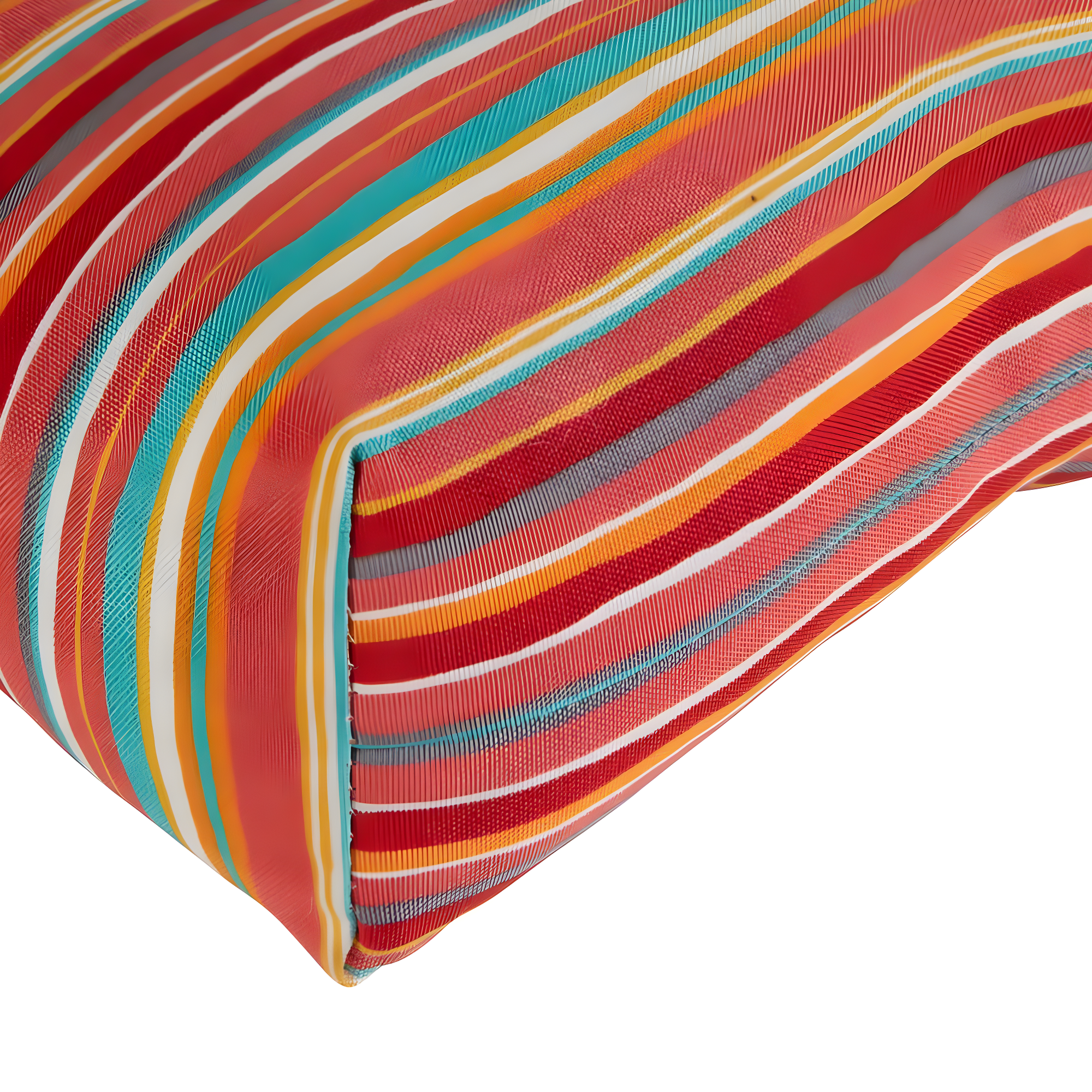 Greendale Home Fashions 20" x 20" Watermelon Stripe Outdoor Tufted Dining Seat Cushion