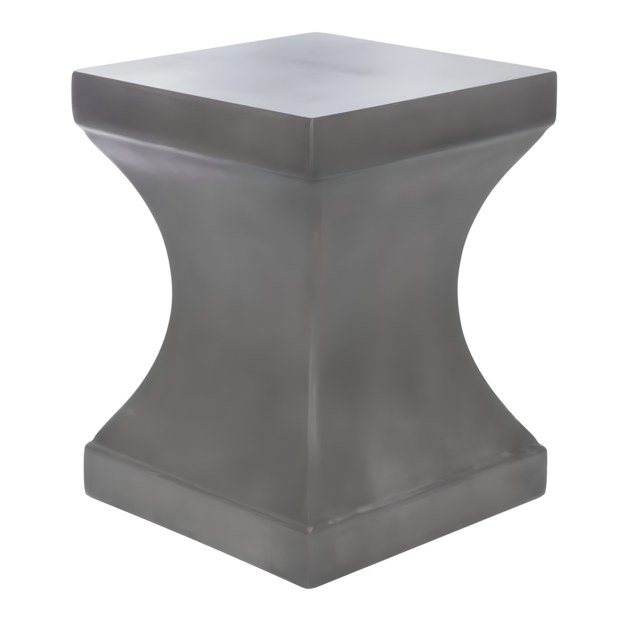 Curby Concrete Indoor/Outdoor Accent Stool - Dark Grey - Safavieh