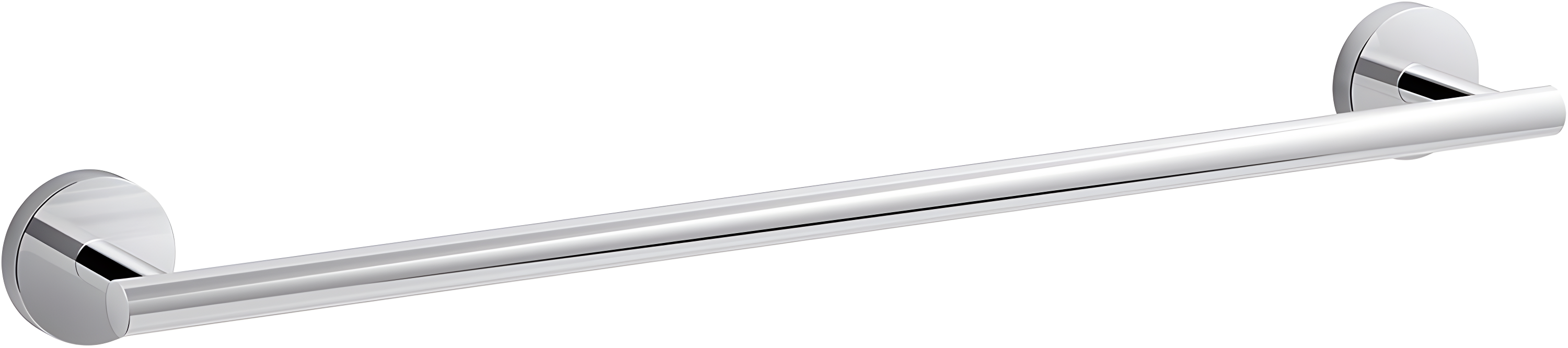Elate Wall Mounted Round Towel Bar, Metal Wall-Mounted Towel Holder