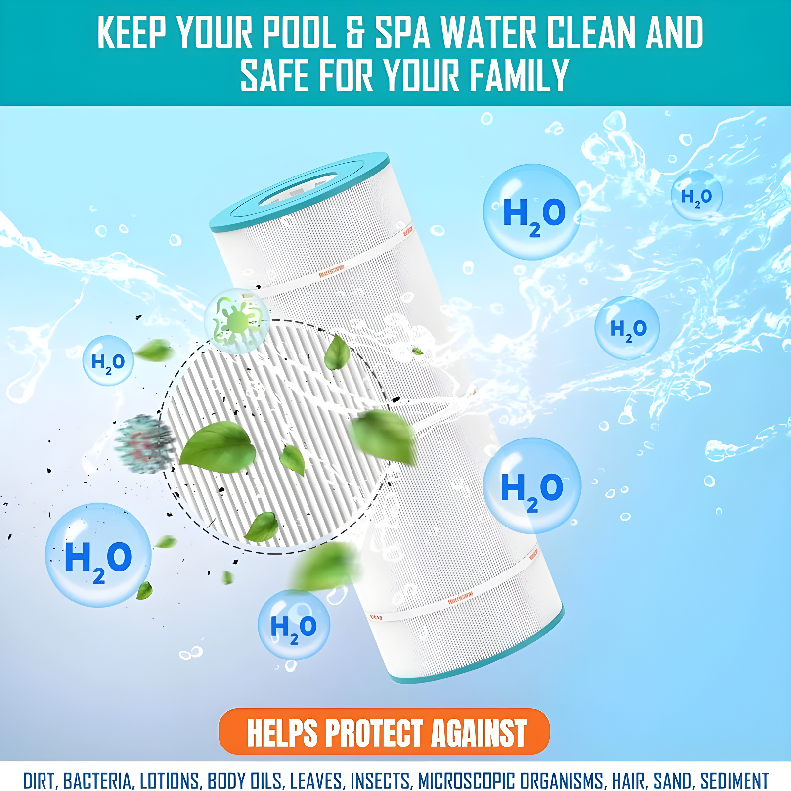 Hurricane Advanced Spa Filter Cartridge (Set of 2)