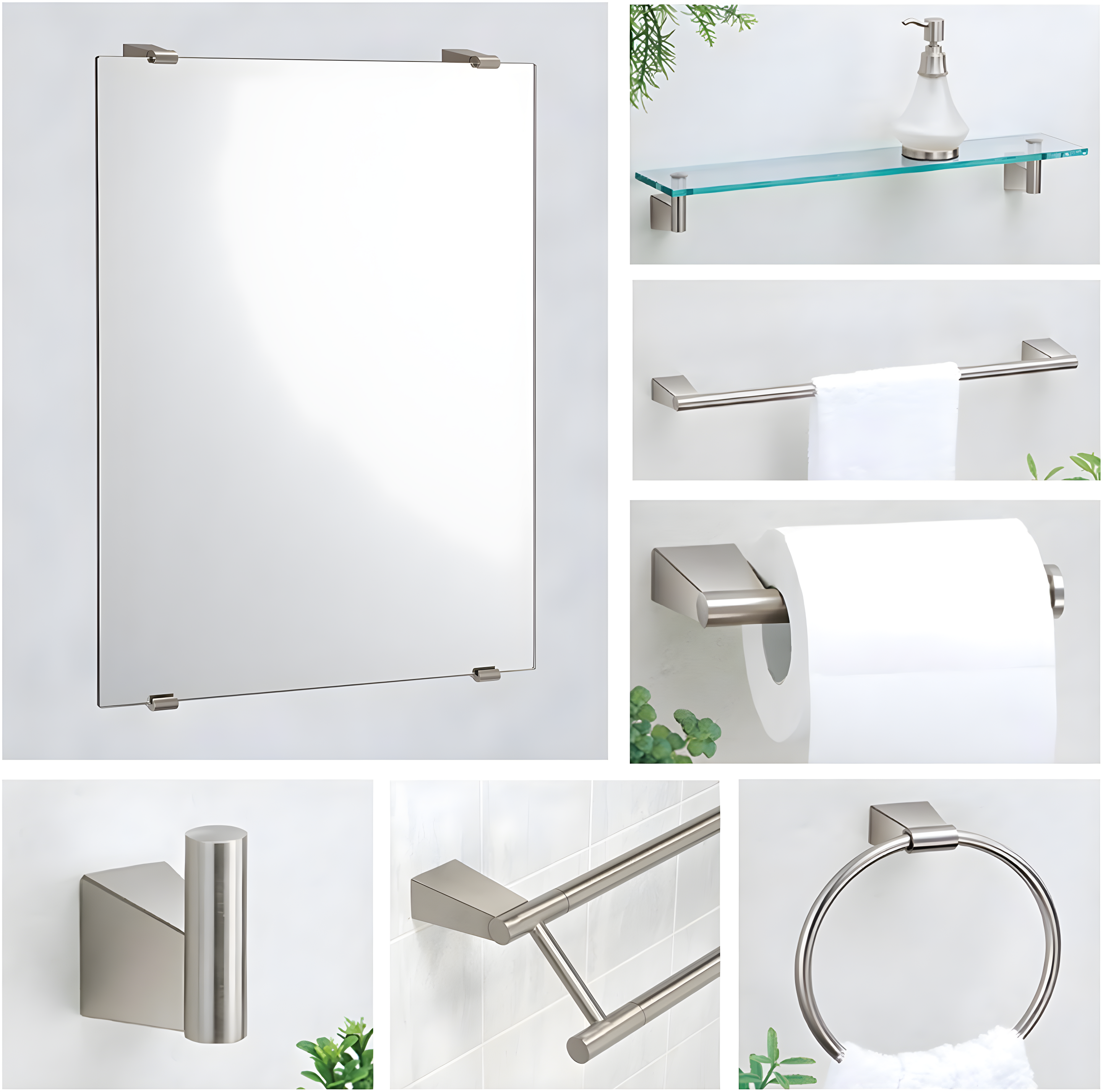 Bleu Wall Mount Rectangle Tempered Glass Shelf | Floating Shelf