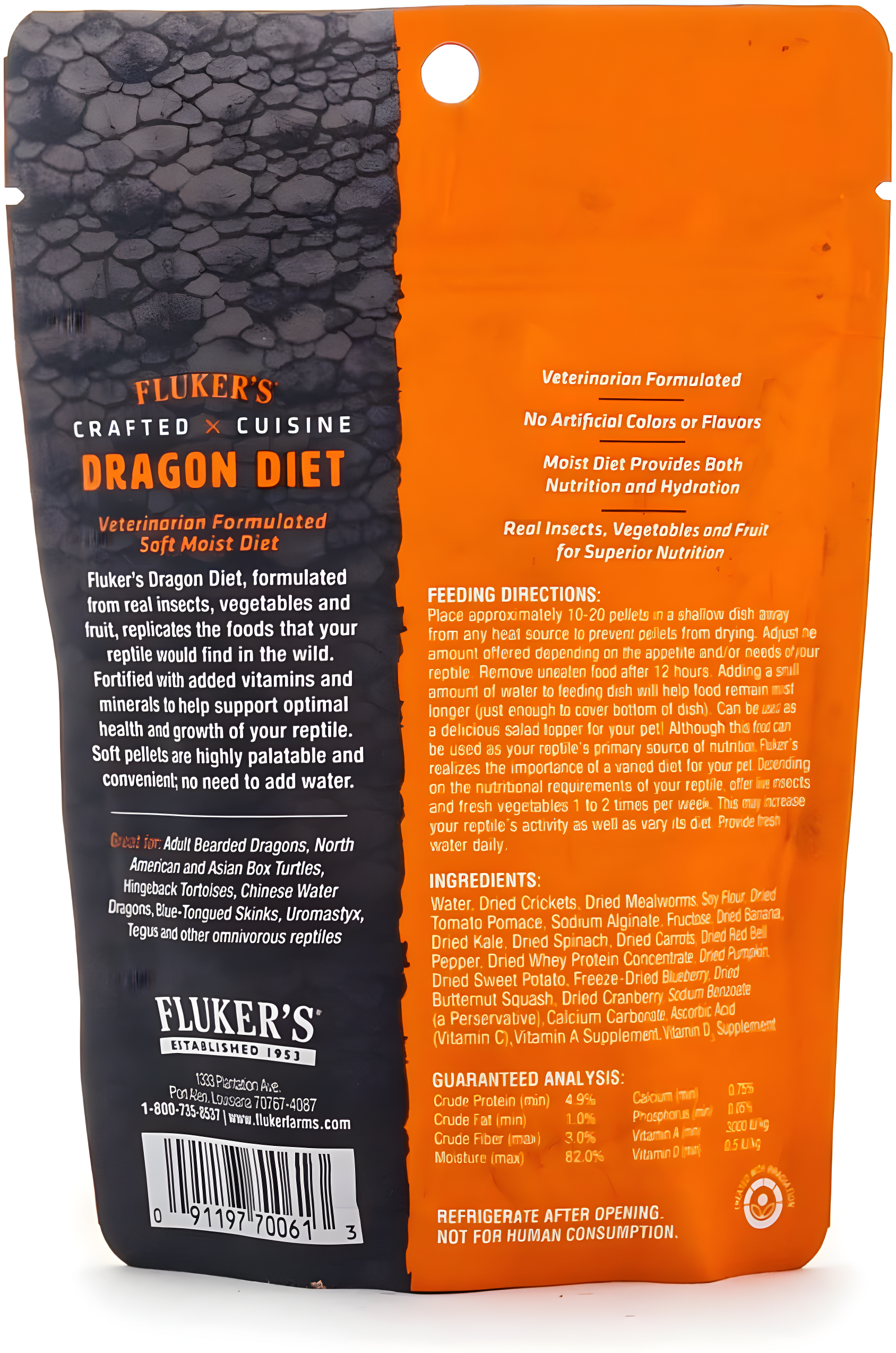 Flukers Crafted Cuisine Dragon Diet - Juveniles [Reptile, Foods Dry] 6.75 oz