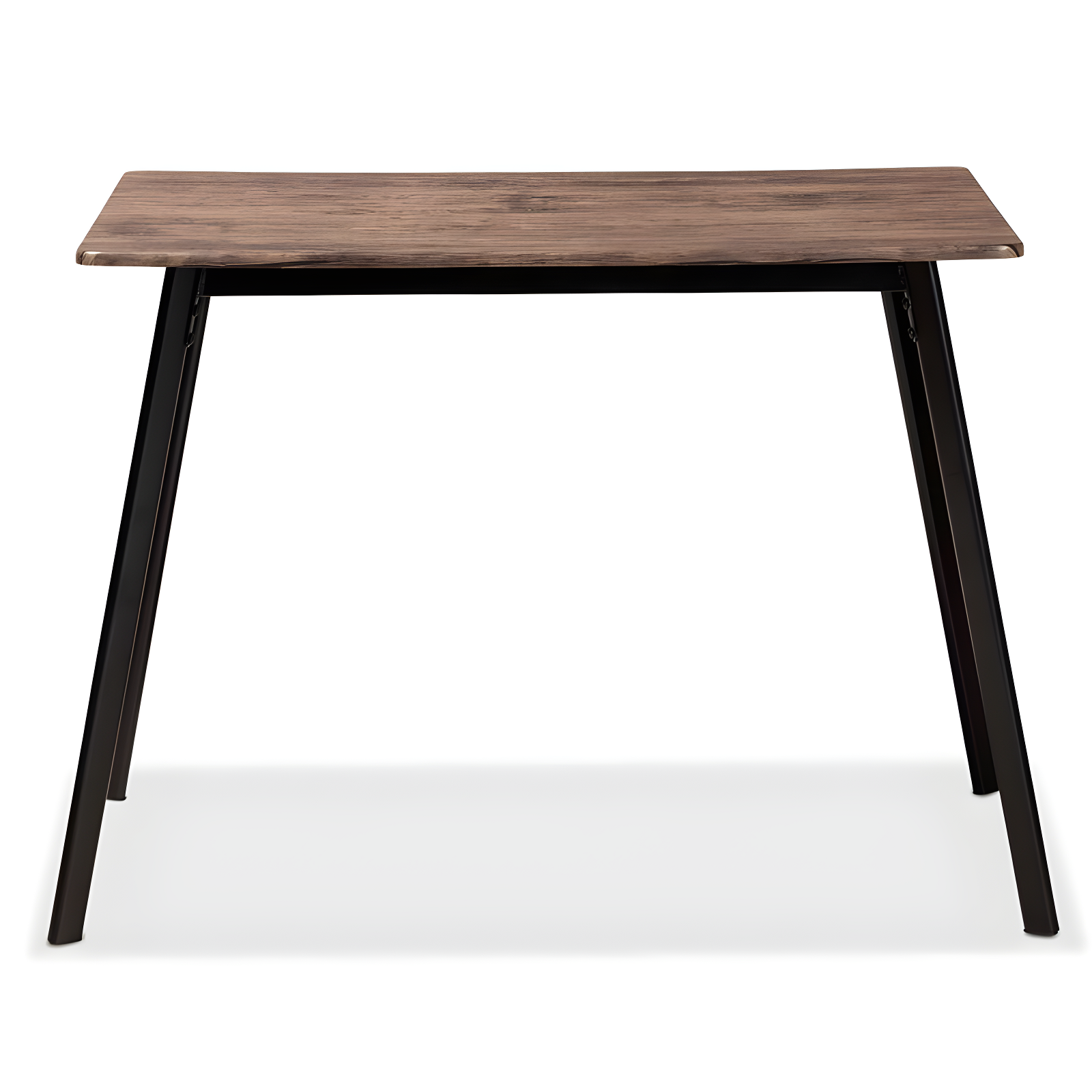 Calder Wood and Metal Dining Table Walnut Brown/Black - Baxton Studio