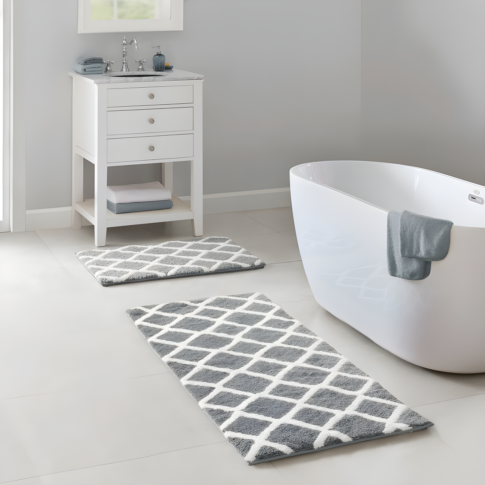 Madison Park Bittman Reversible High Pile Tufted Bath Rug