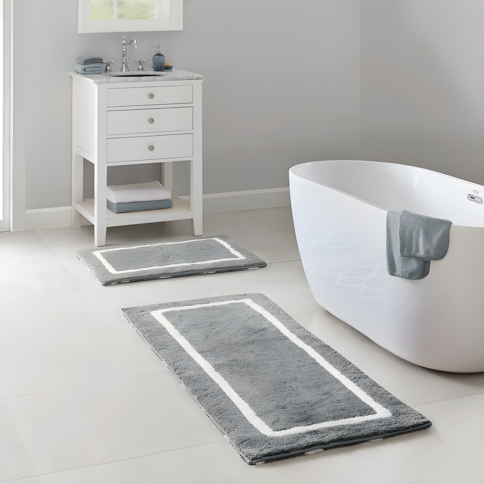 Madison Park Bittman Reversible High Pile Tufted Bath Rug