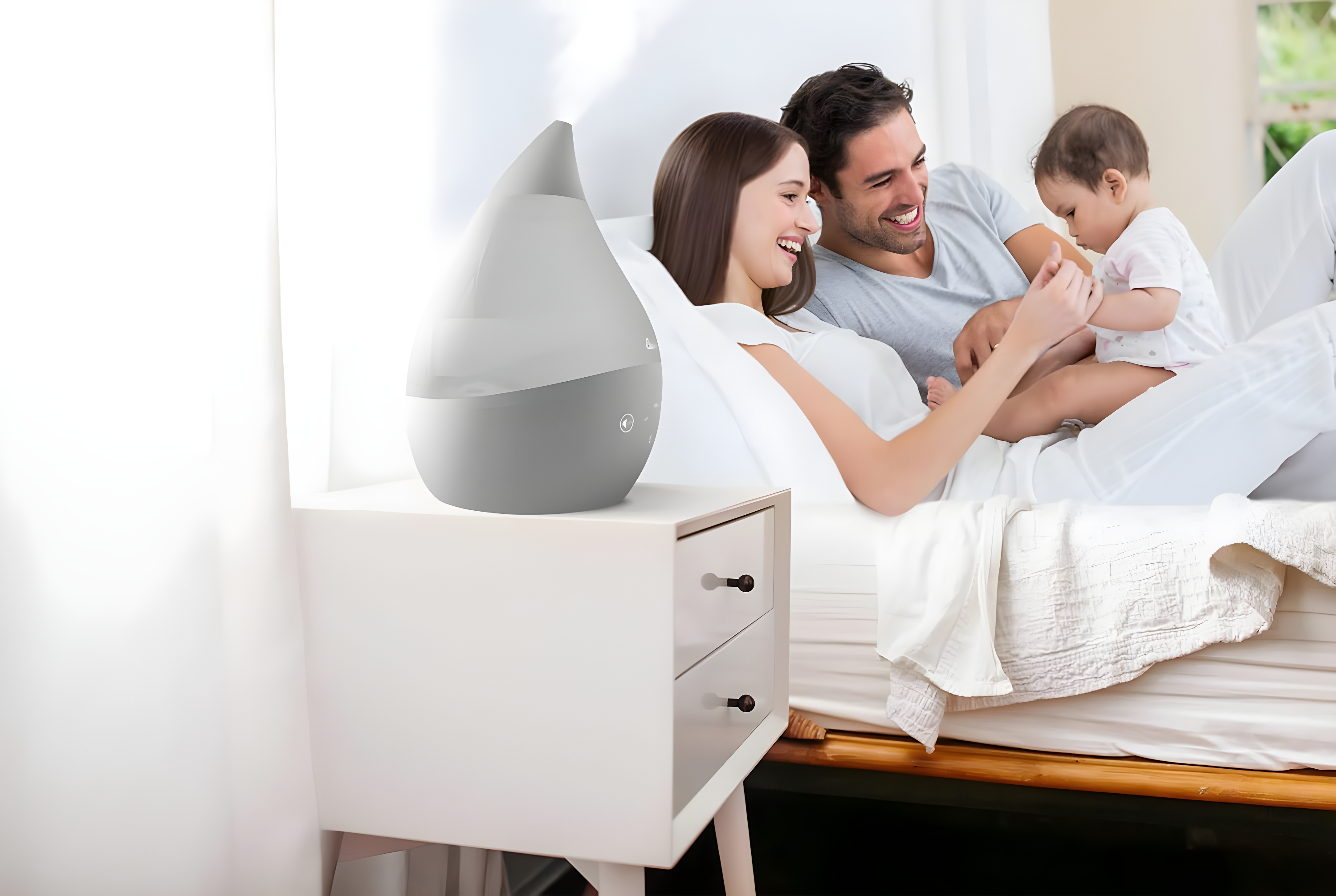 Crane USA Drop 2.0 , 4-in-1 Cool-Mist Humidifier with Aroma Tray & Sound Machine
