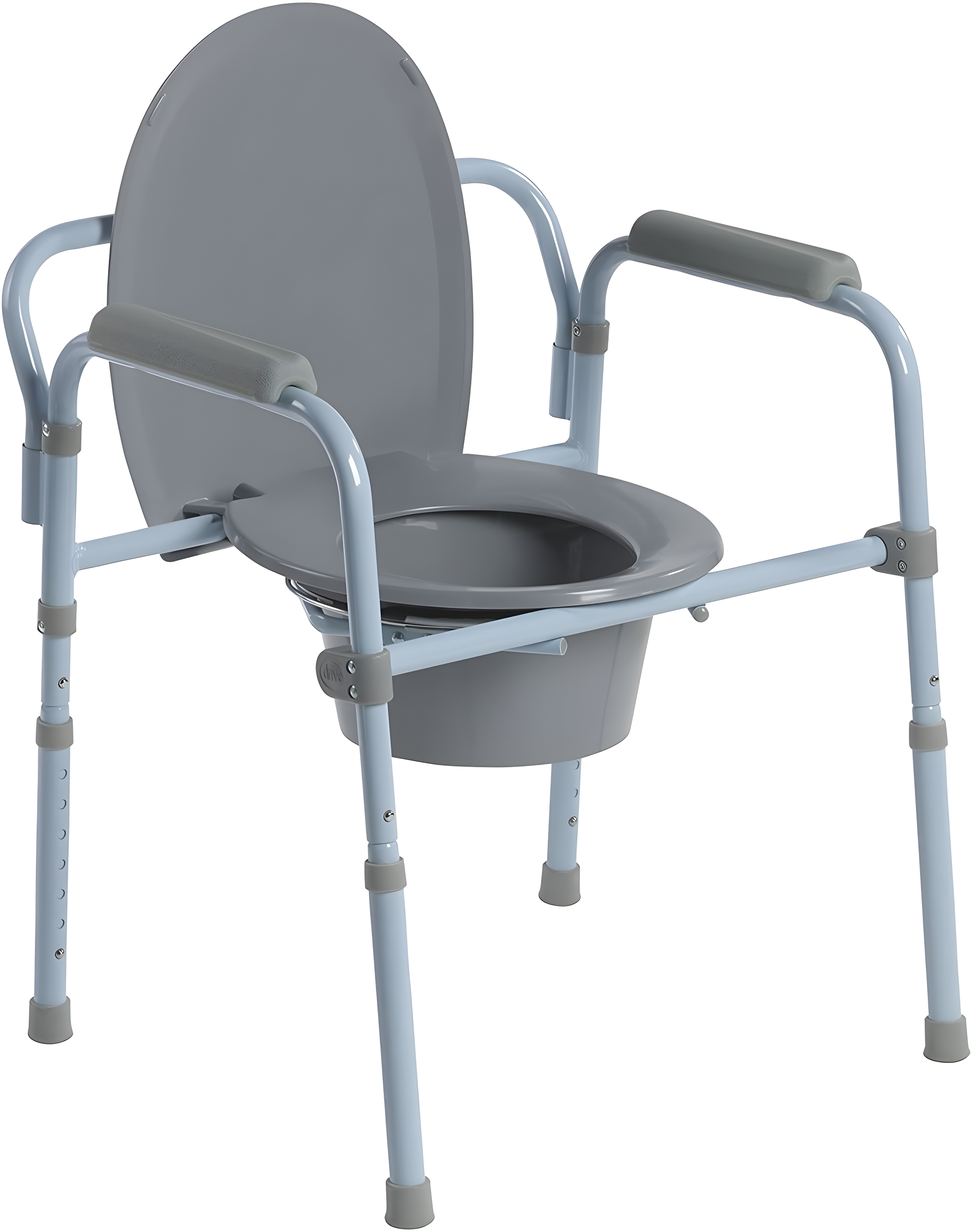 Drive Medical Steel Folding Bedside Commode