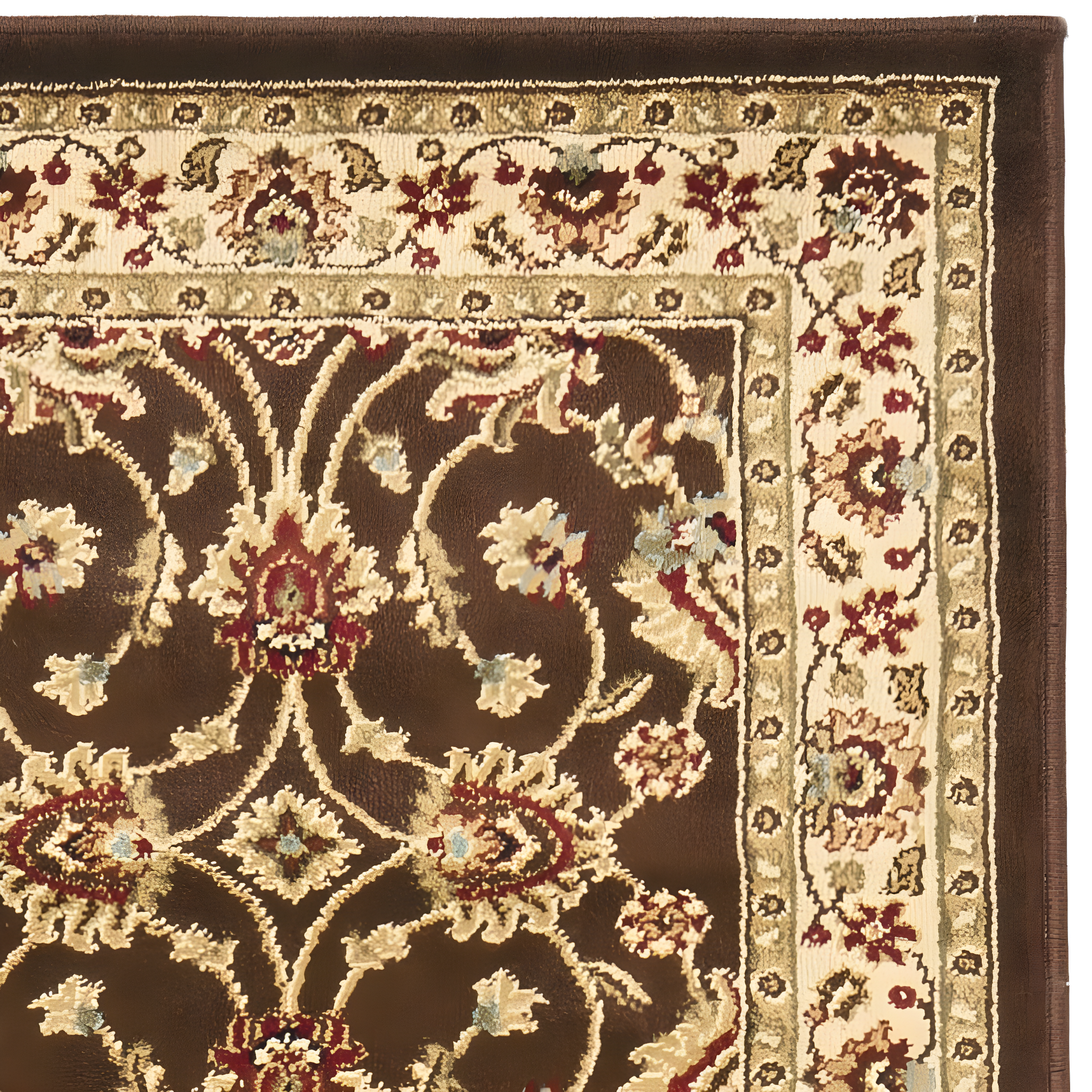 Lyndhurst LNH553 Power Loomed Runner Rug - Brown/Ivory - 2'3"x16' - Safavieh.