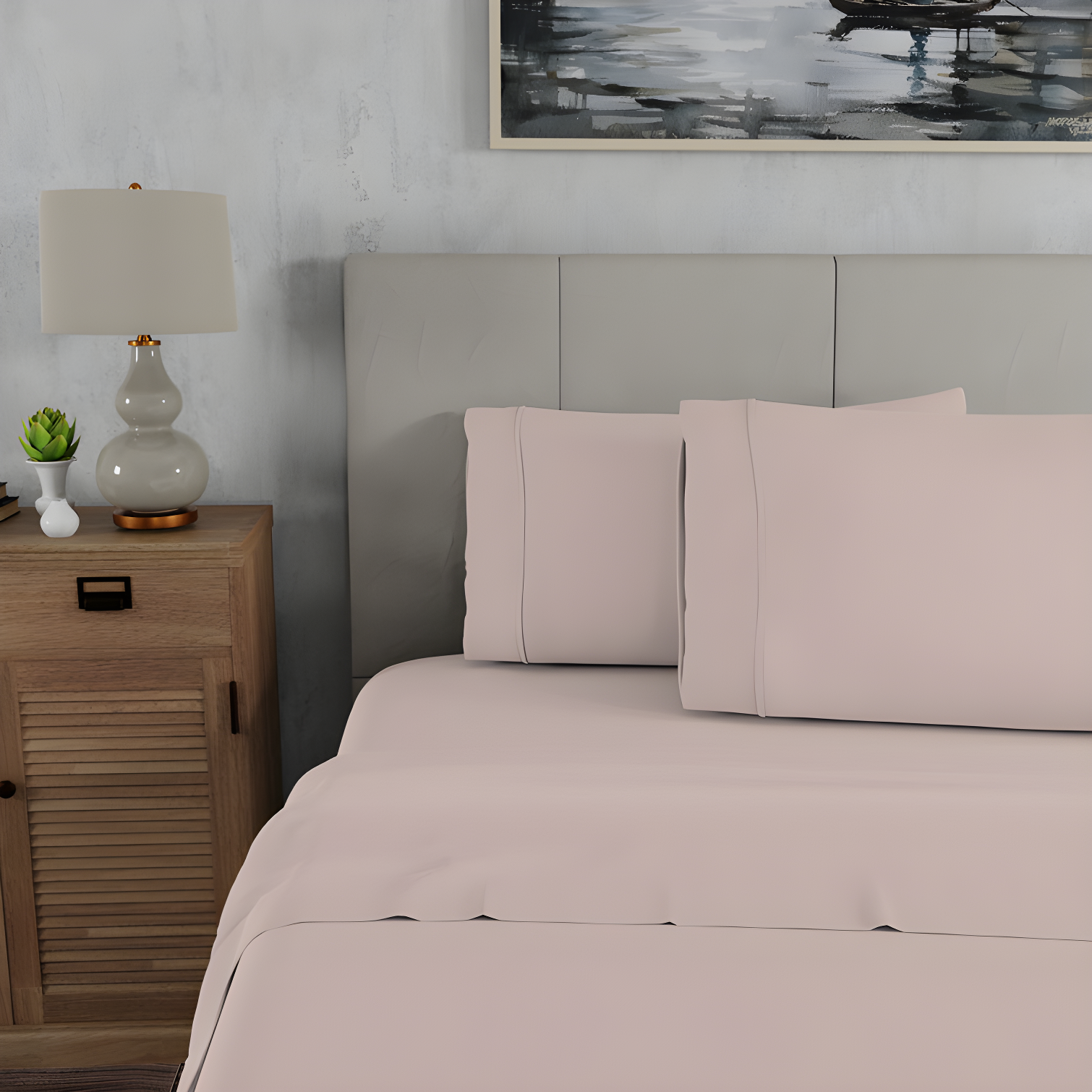 Color Sense 100% Cotton Lightweight Percale Weave Sheet Set