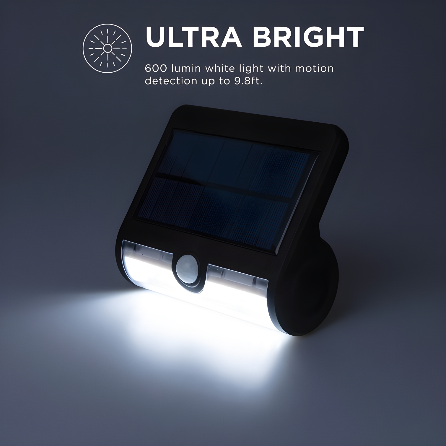 Home Zone Security 1 - Head LED Solar Powered Dusk to Dawn Outdoor Security Wall Pack with Motion Sensor (Set of 2)