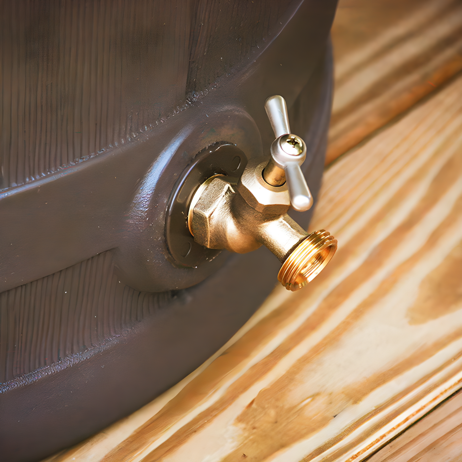 Good Ideas Rain Wizard Whiskey Style Rain Barrel with Overflow and Spigot