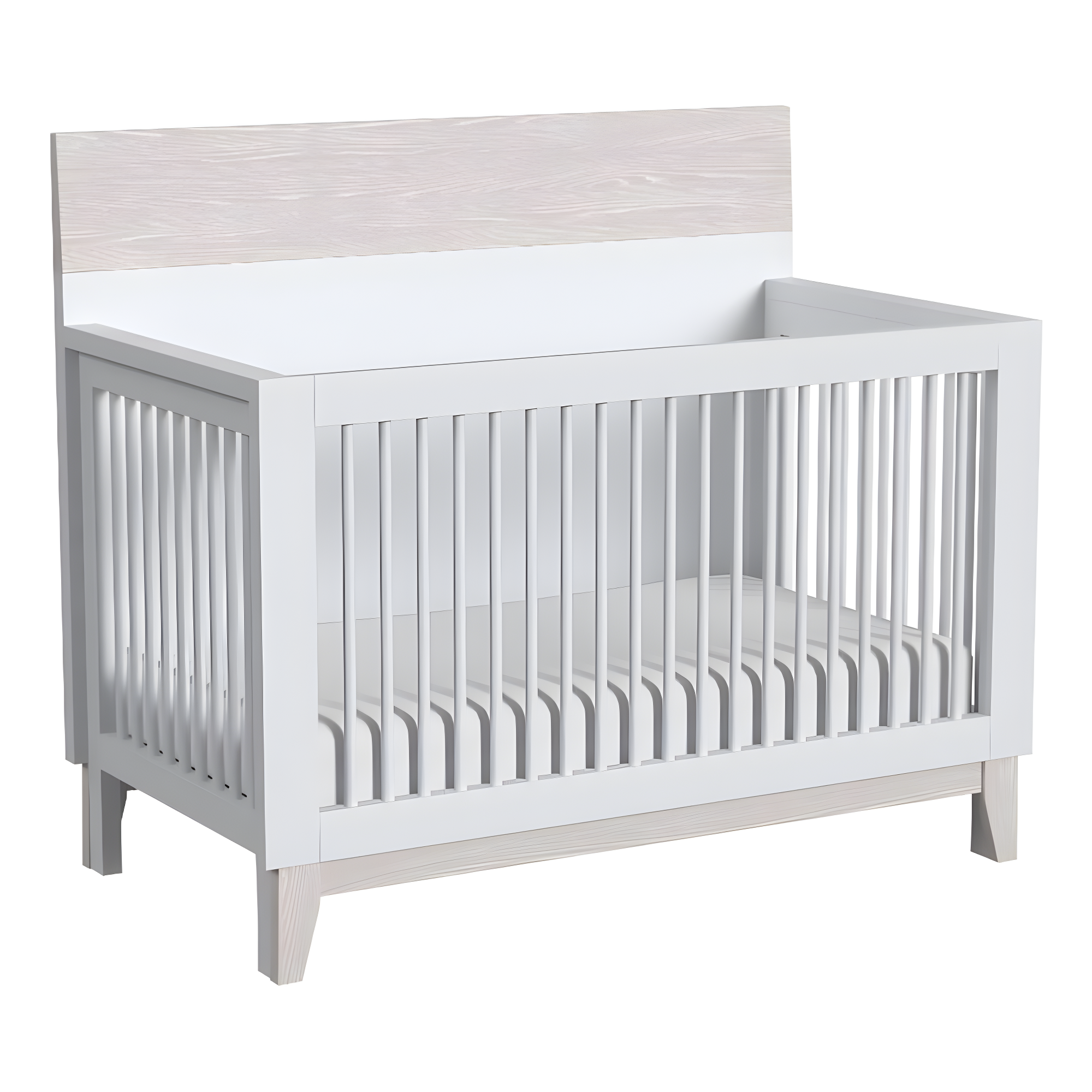 Westwood Design Rowan 4-in-1 Convertible Crib - White/Light Natural