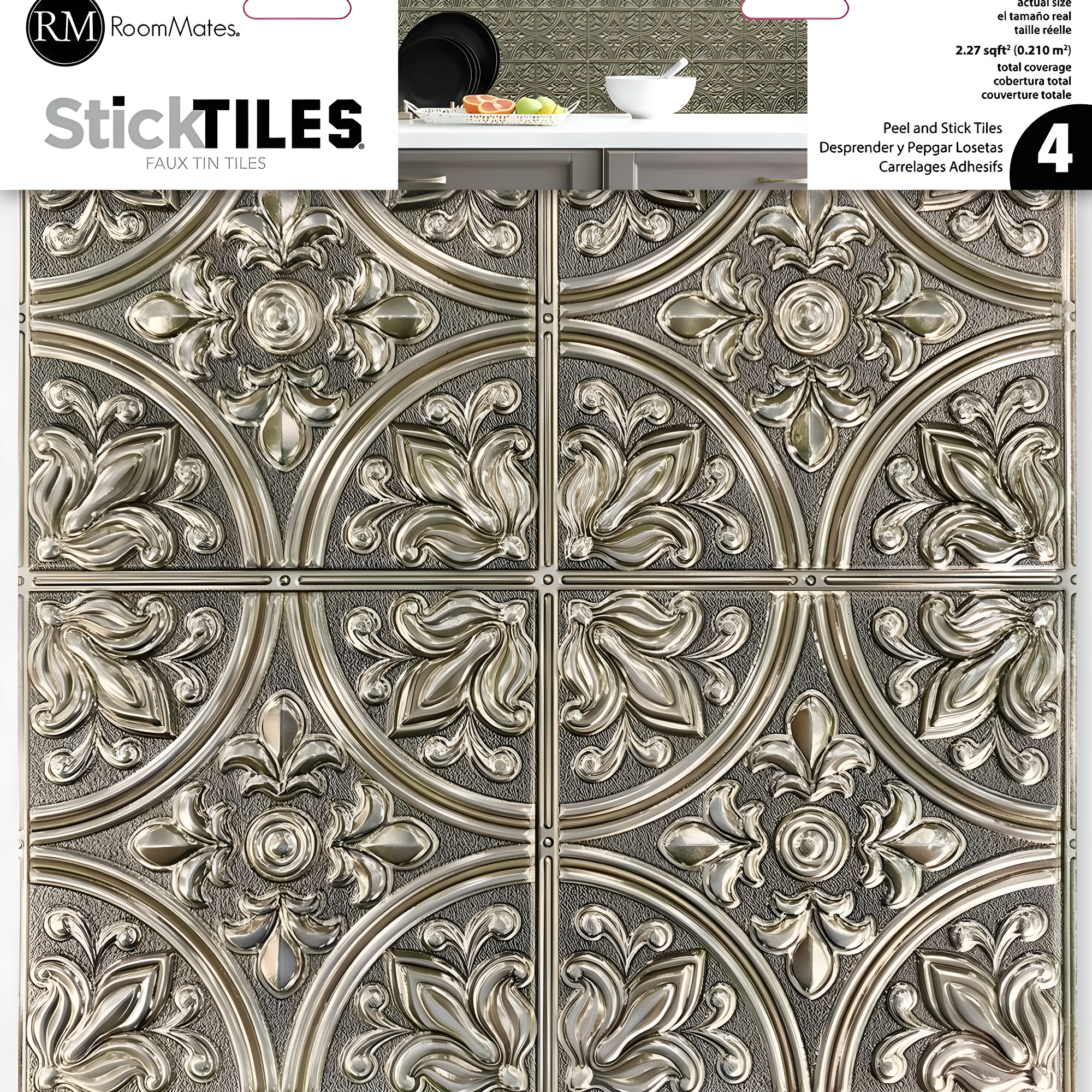10.5'' W x 10.5'' L PVC Peel and Stick Field Tile