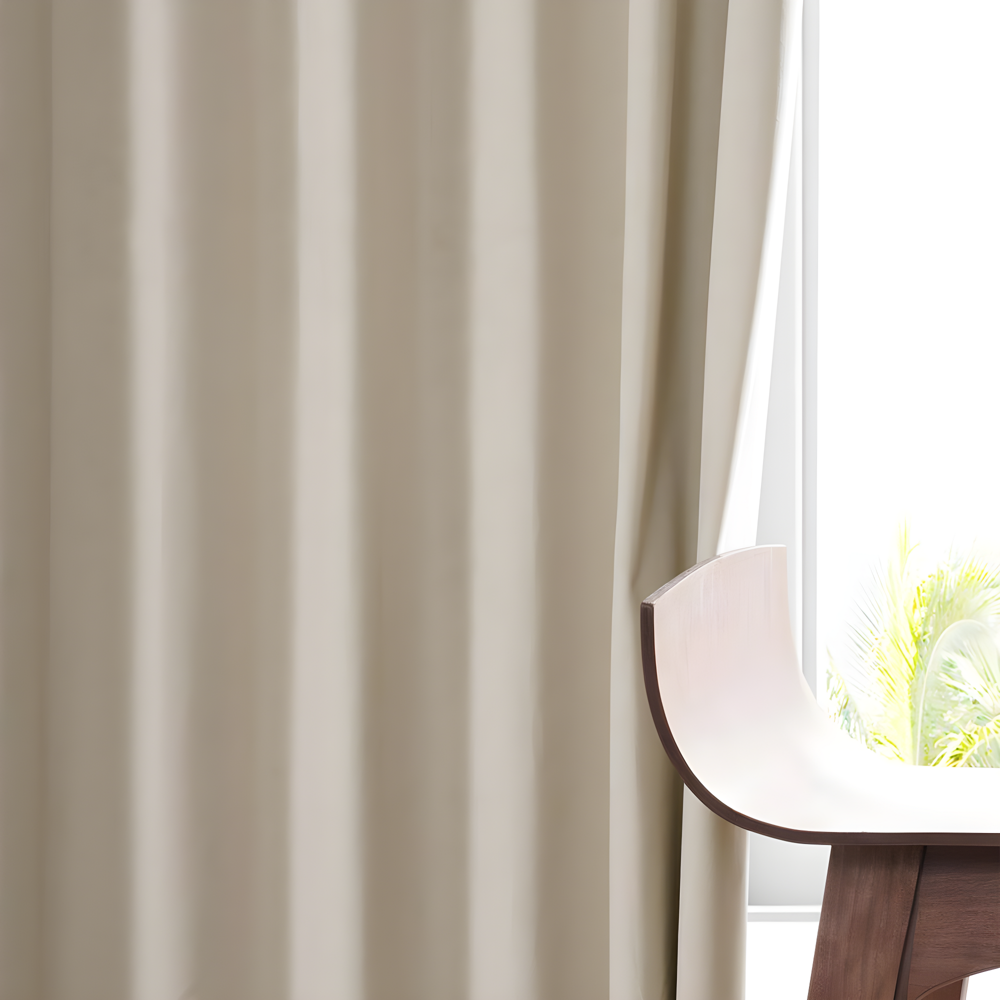 Half Price Drapes Signature Angora Beige Plush Velvet Hotel Blackout Curtains(1 Panel), 50W X 96L
