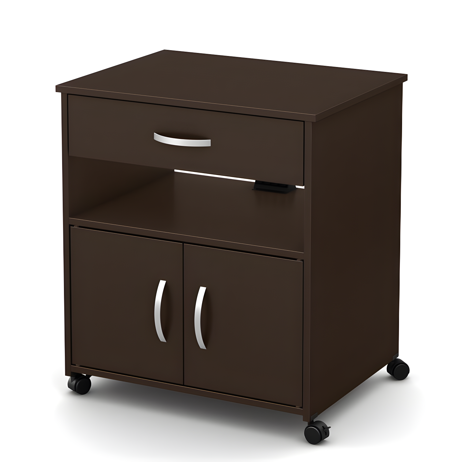 South Shore Axess 29.25'' H x 26.75'' W 2 - Cabinet Utility Cart with Wheels